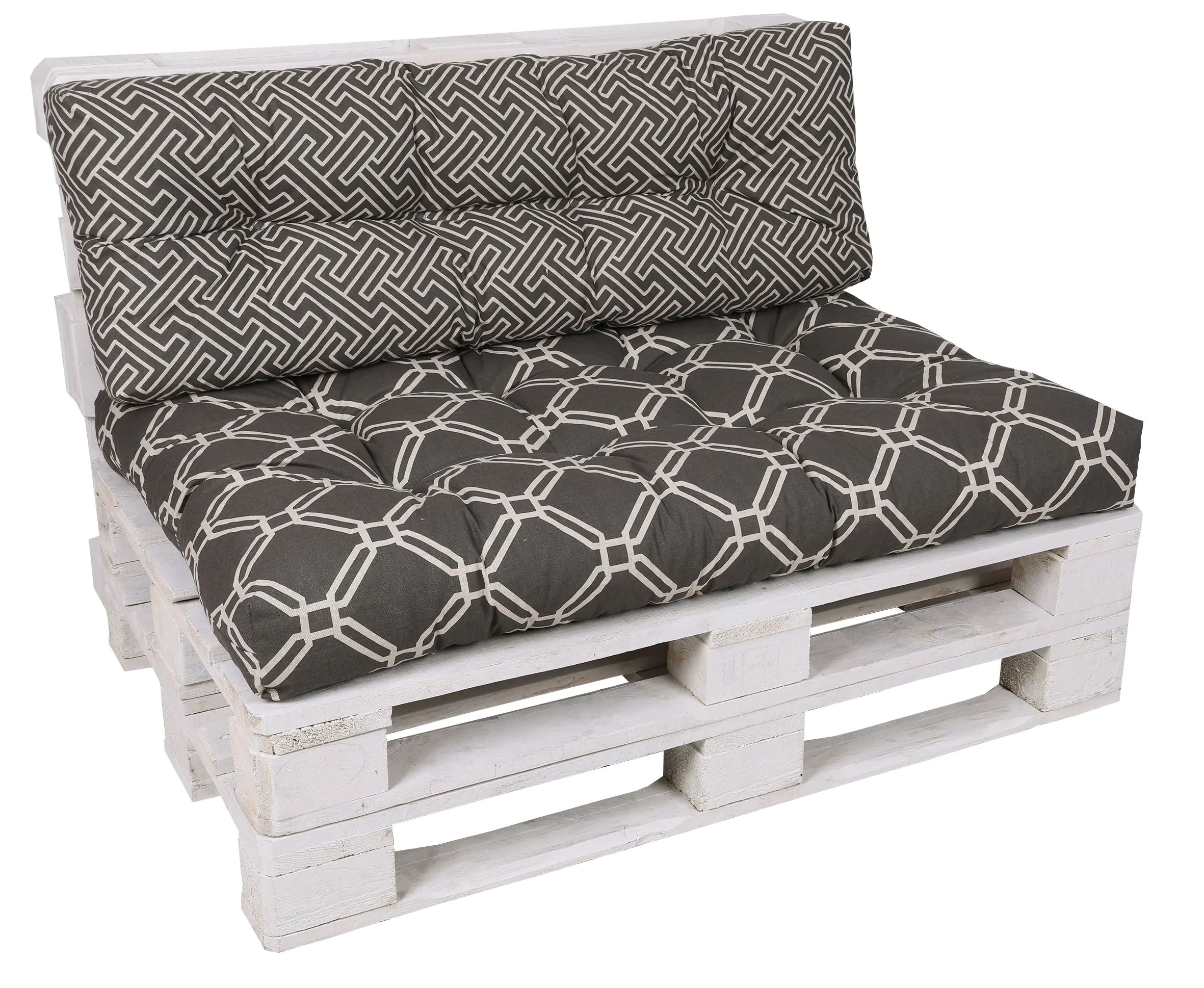 GO-DE Loungekissen-Set für Paletten 120 x 80 x 15 cm, grau, anthrazit GO-DE Loungekissen-Set für Paletten 120 x 80 x 15 cm, grau, anthrazit