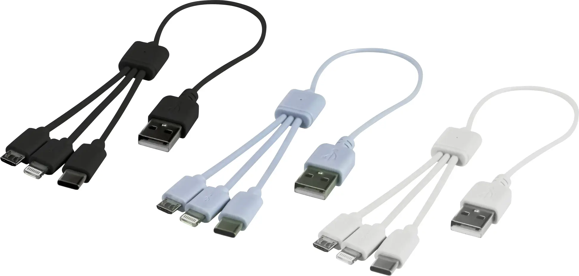 Ladekabel 3in1 USB für Smartphones