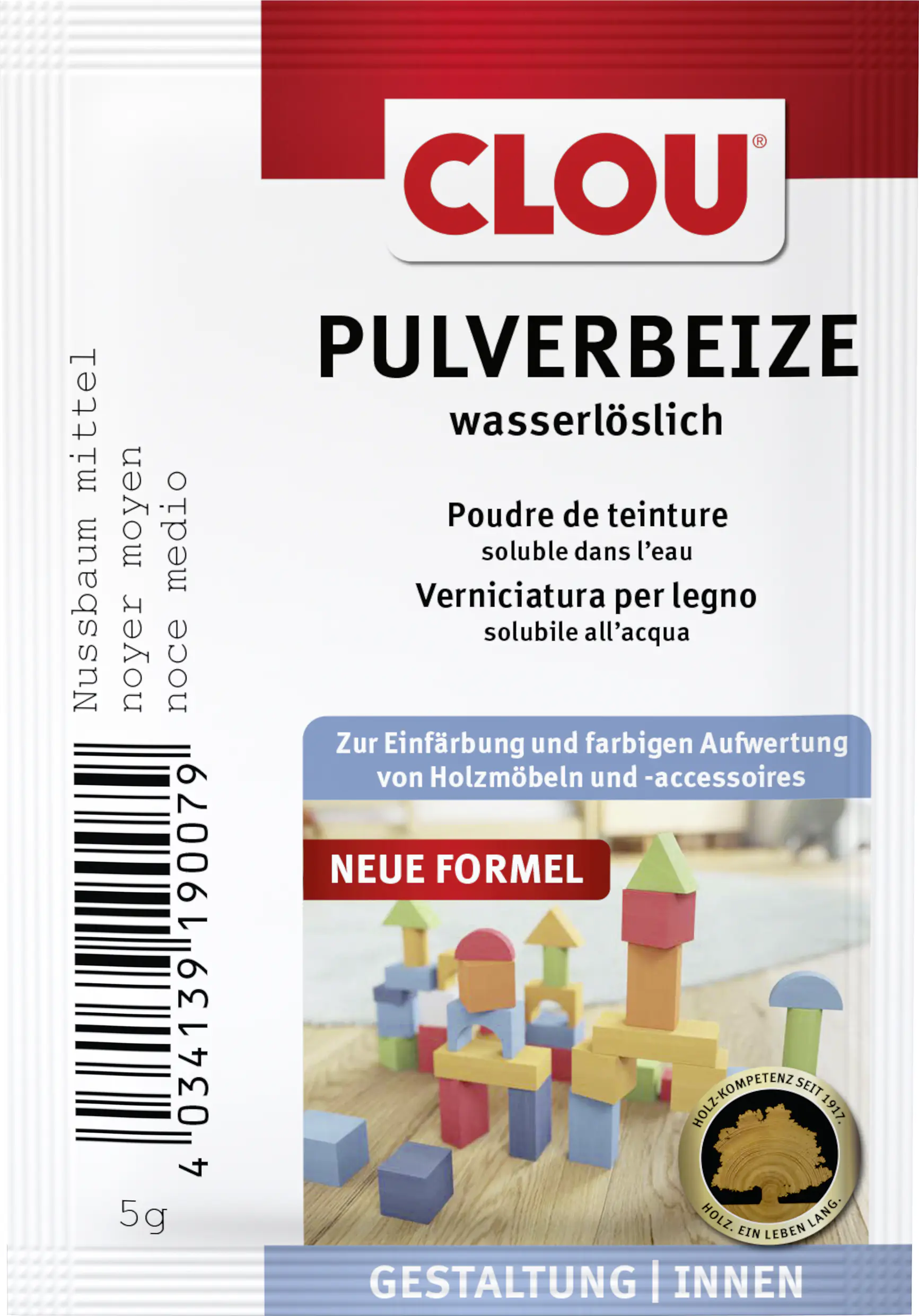 Clou Holzbeize 5 g nussbaum mittel
