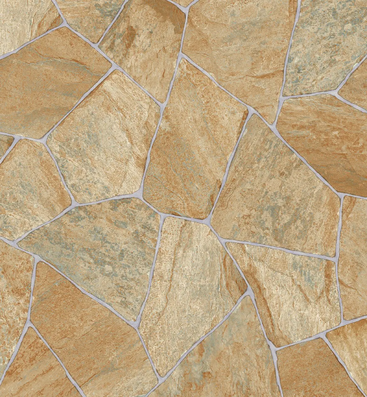 Bodenbelag Vinyl 2 m Bruchsteinoptik beige