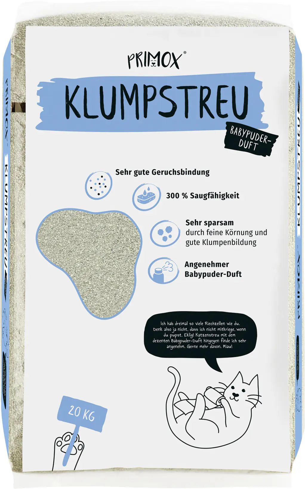 Primox Katzenstreu Babypuderduft 20 kg