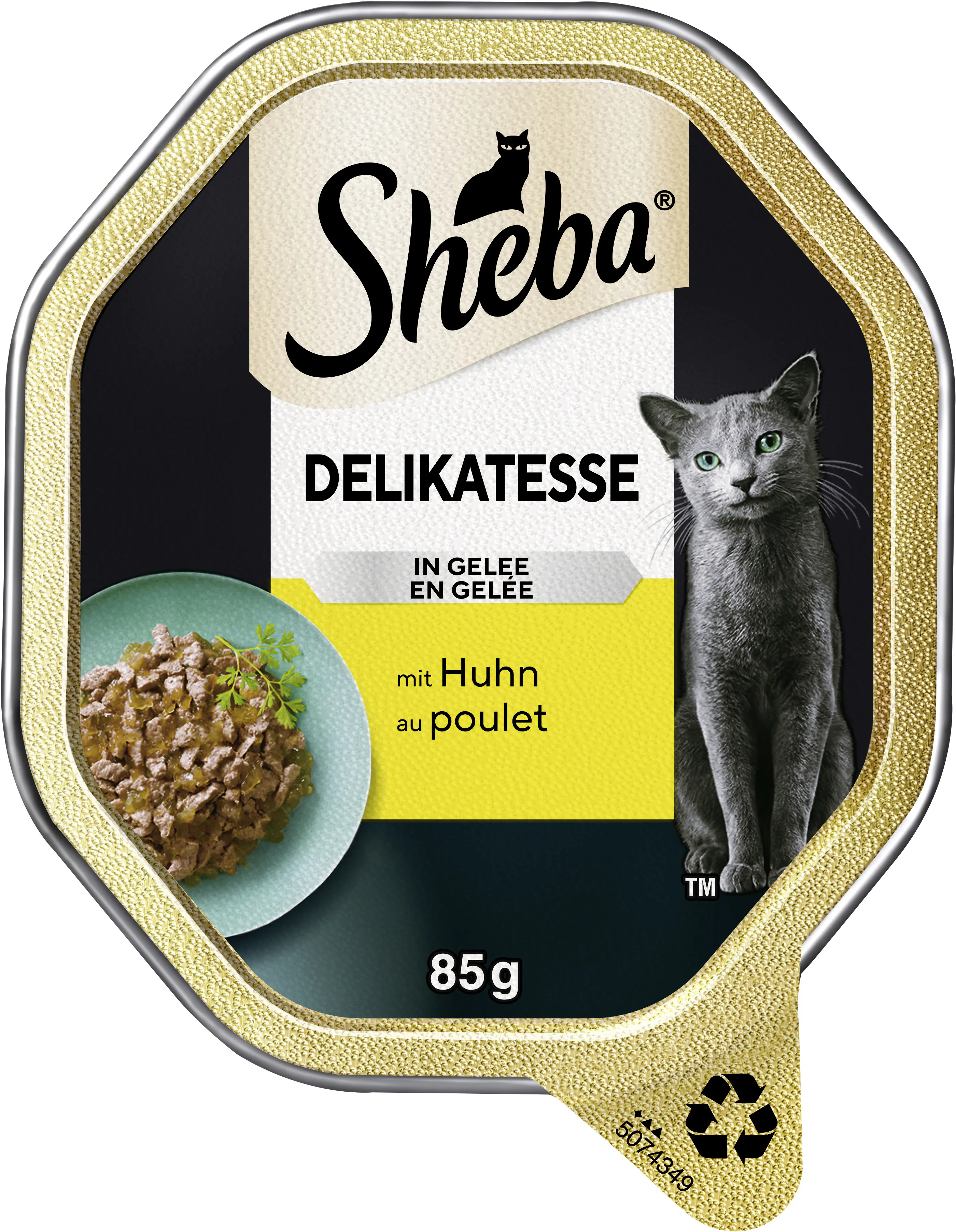Sheba Delikatesse in Gelee Katzennassfutter Adult 85 g Geschnetzeltes mit Huhn