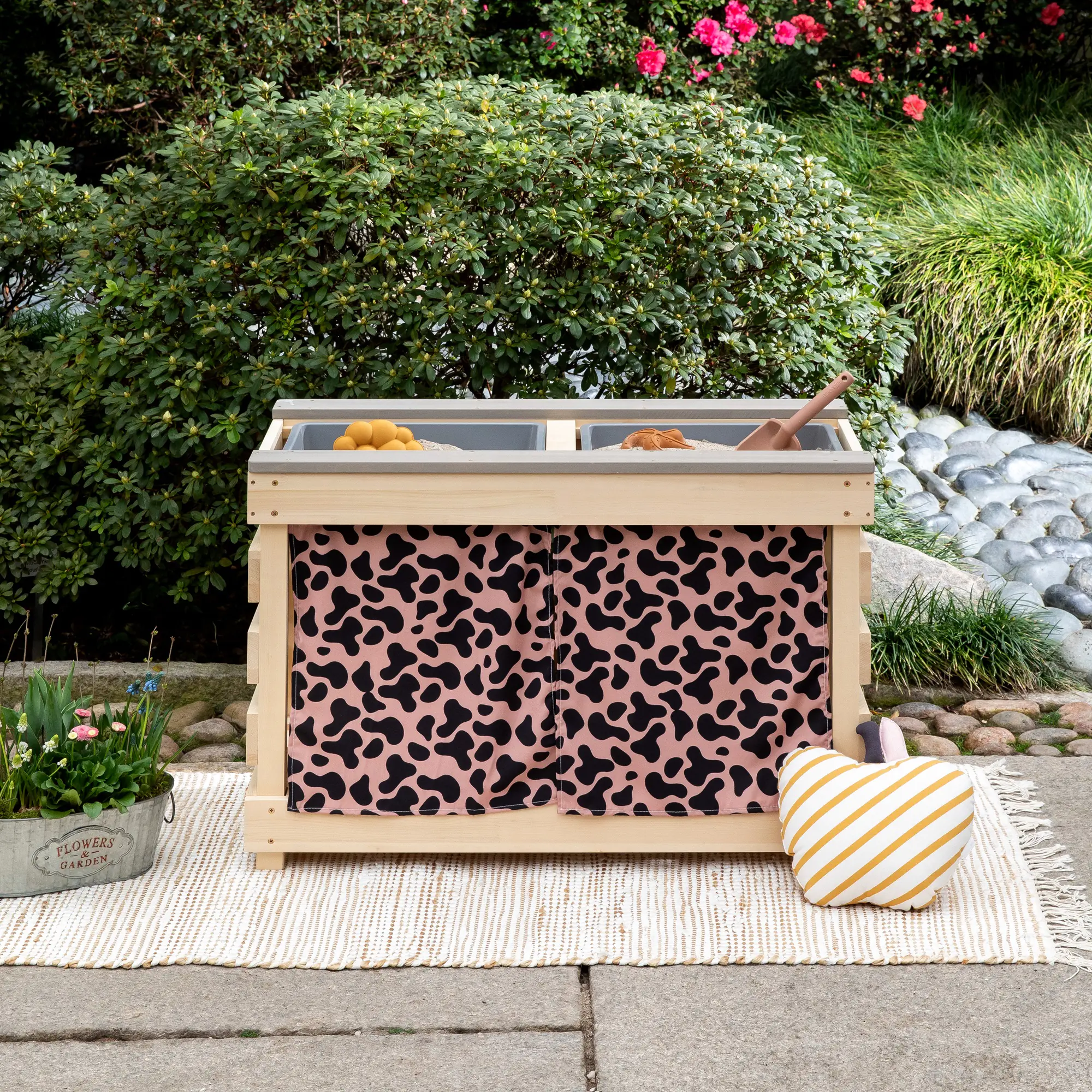 MUDDY BUDDY® Matschtisch Little Leo natur-puderrosa