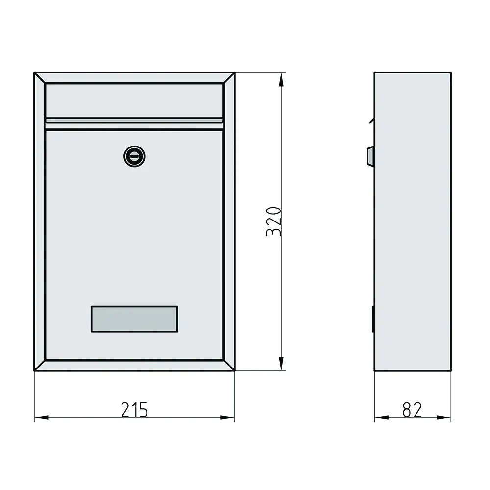 4026434108019_2 Basi Briefkasten BK 100 silber 320 x 215 x 82 mm