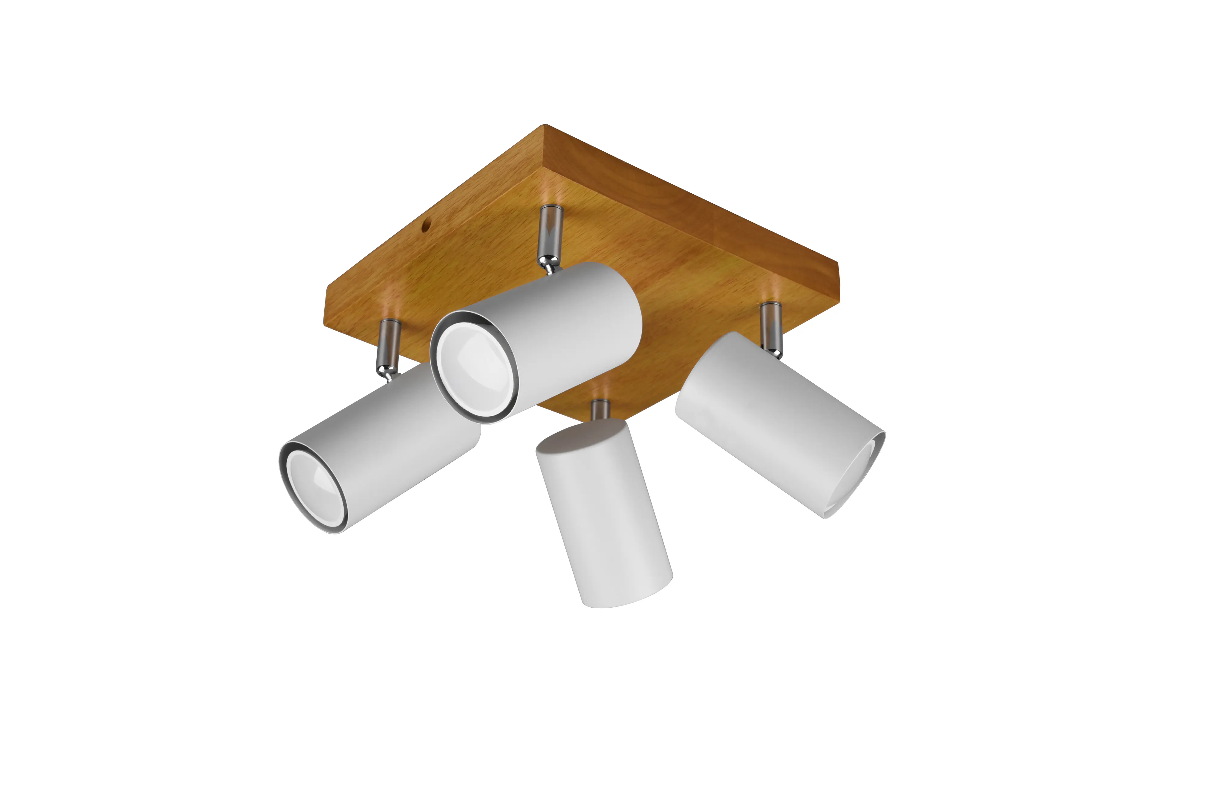 Trio Leuchte 4er Spot Marley weiß/holzfarbig 