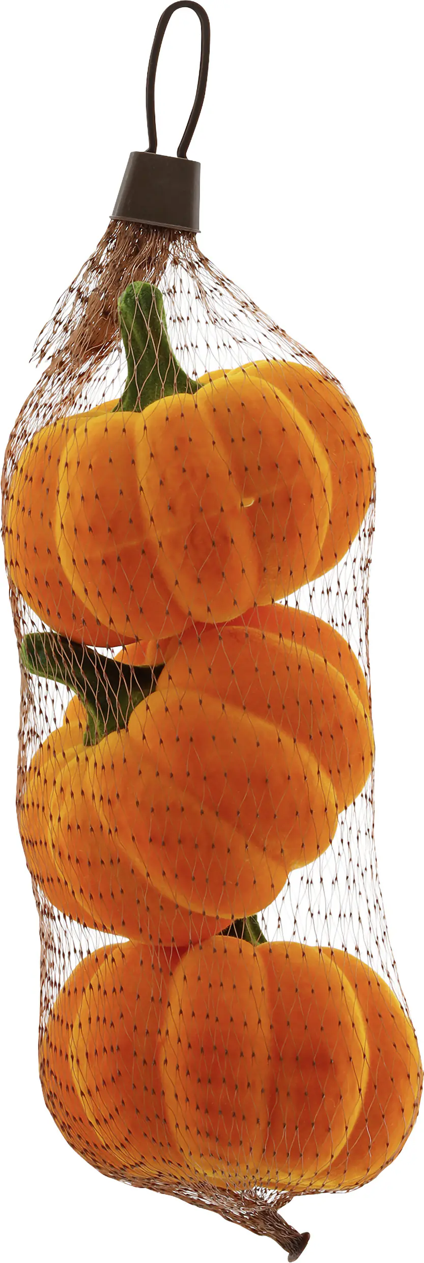 Herbstdeko Kürbisse Styropor Samt 8 cm orange