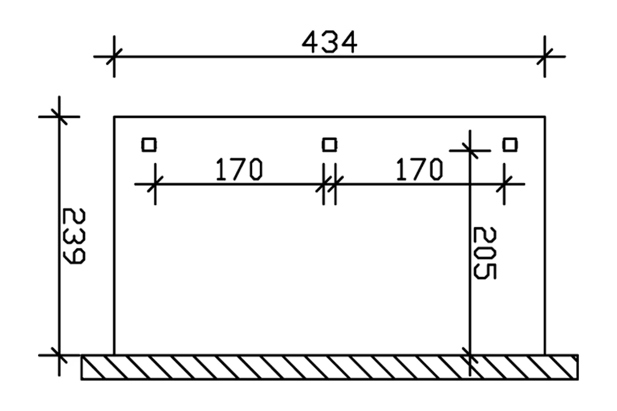 SKAN HOLZ Terrassenüberdachung Venezia 434 x 239 cm lasiert in Schiefergrau
