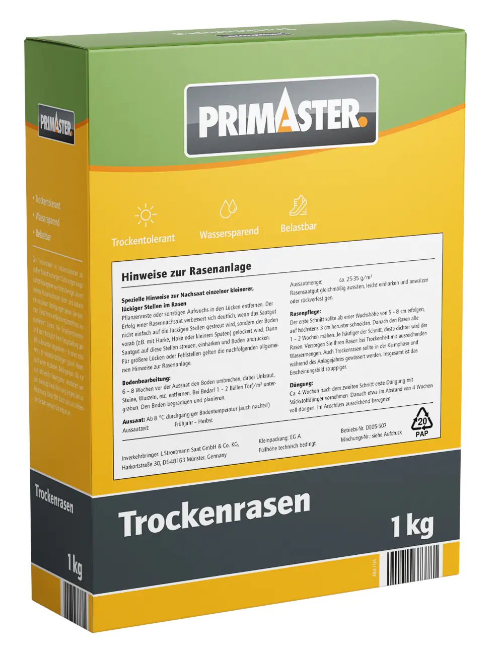 Primaster Trockenrasen 1 kg für ca. 50 m² Primaster Trockenrasen 1 kg für ca. 50 m²