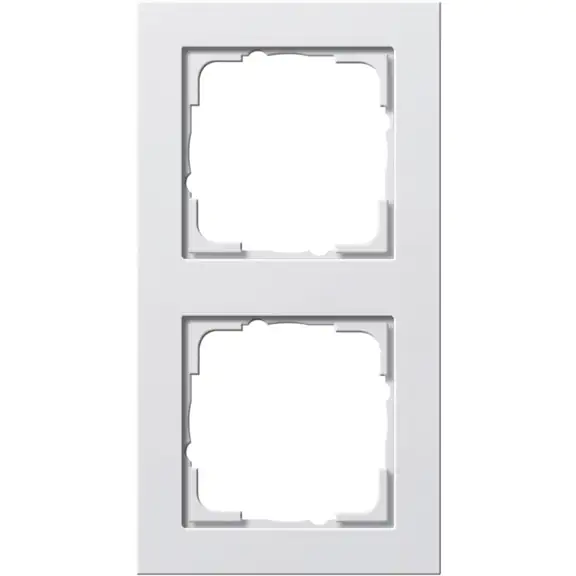 Gira Abdeckrahmen 2-fach E2, reinweiß seidenmatt, 021222