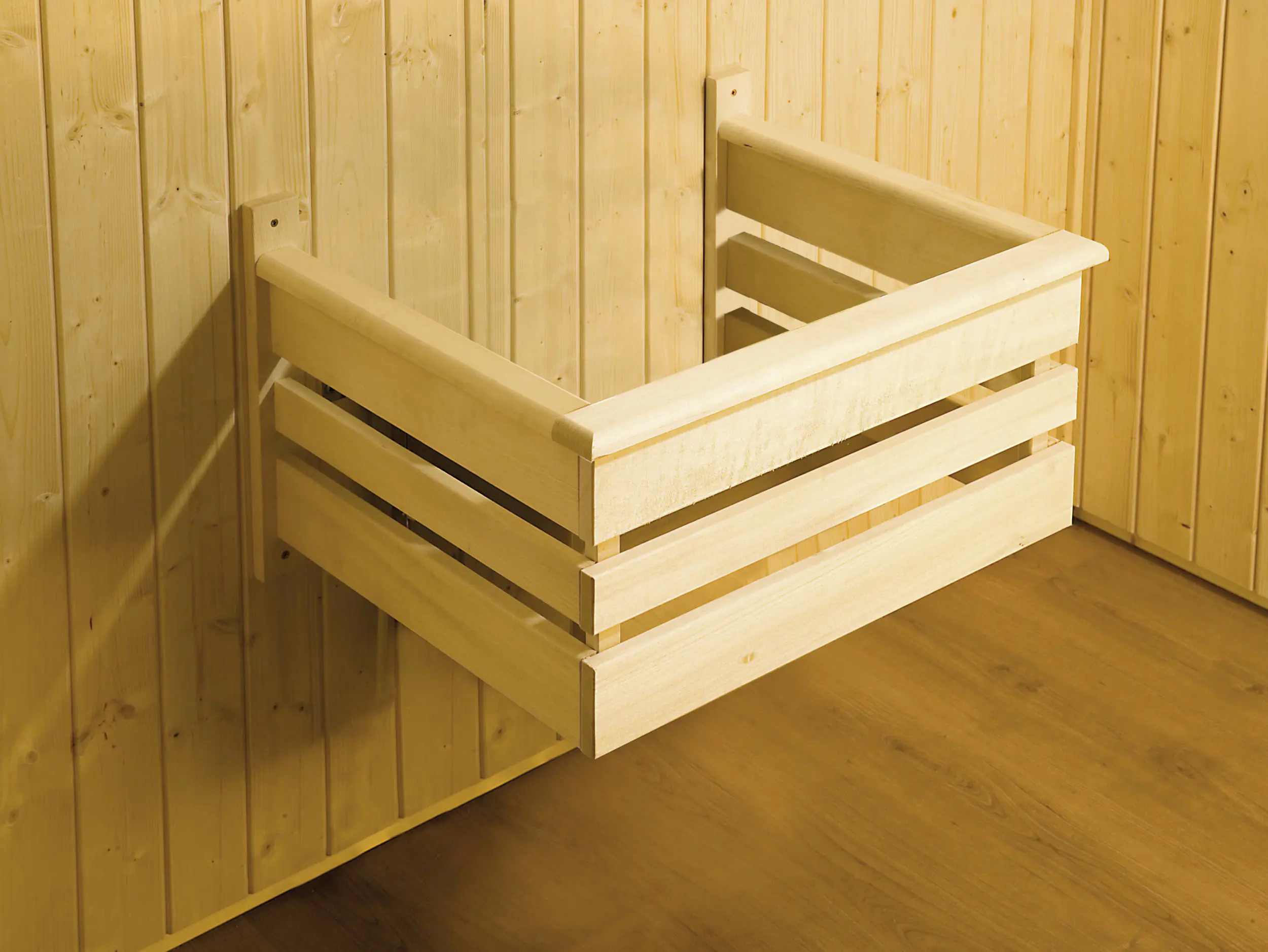 Weka Massivholz-Elementsauna Kemi Panorama 2 mit Glastür, 2 Fenstern und Saunaofen Weka Massivholz-Elementsauna Kemi Panorama 2 mit Glastür, 2 Fenstern und Saunaofen