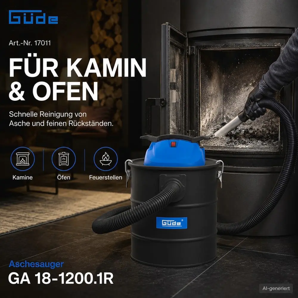 Güde Aschesauger GA 18-1200.1R 230 V, 1200 W, 18 l
