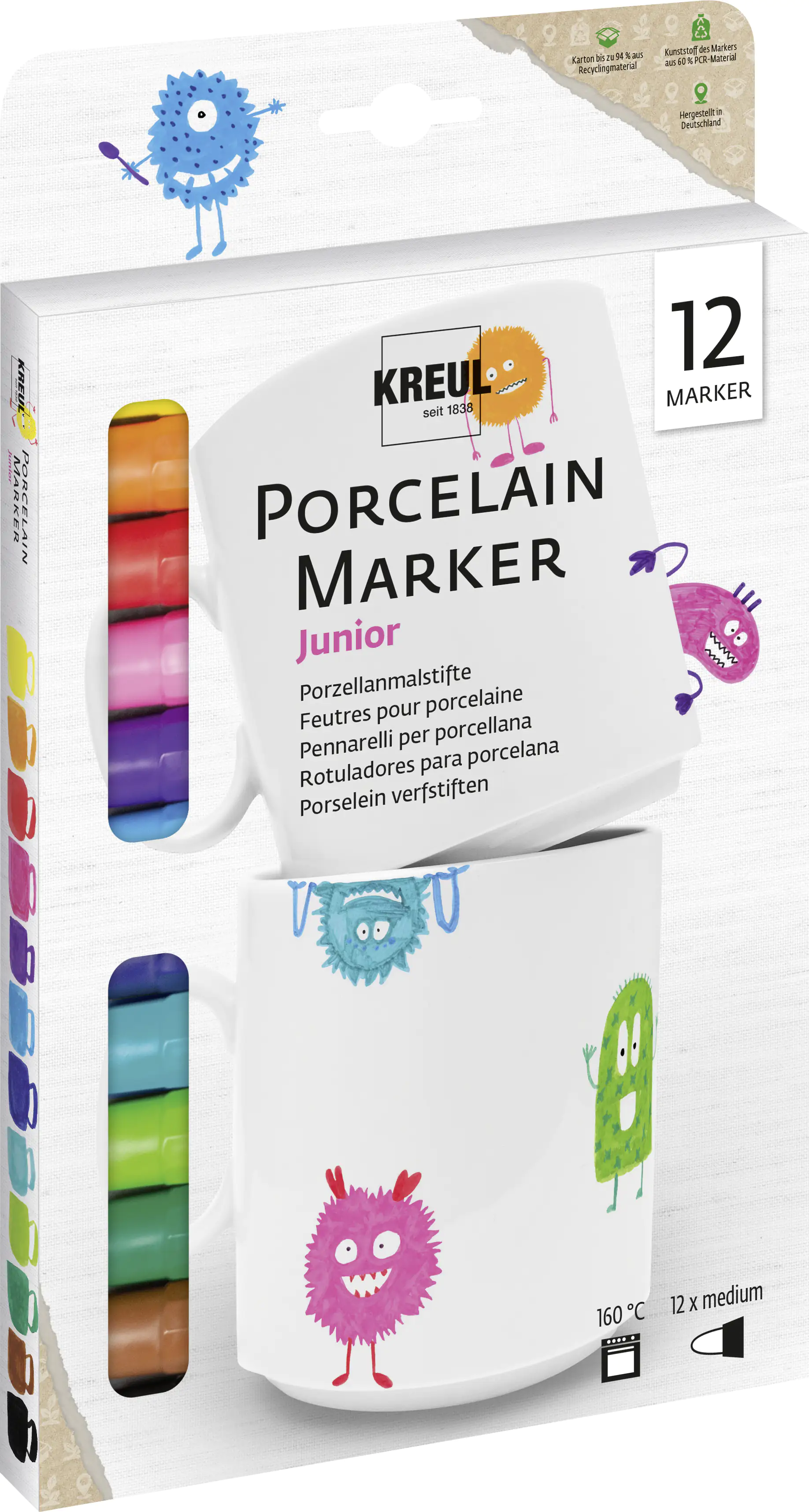 Kreul Porzellanmaler 12er Set PorcelainPen easy
