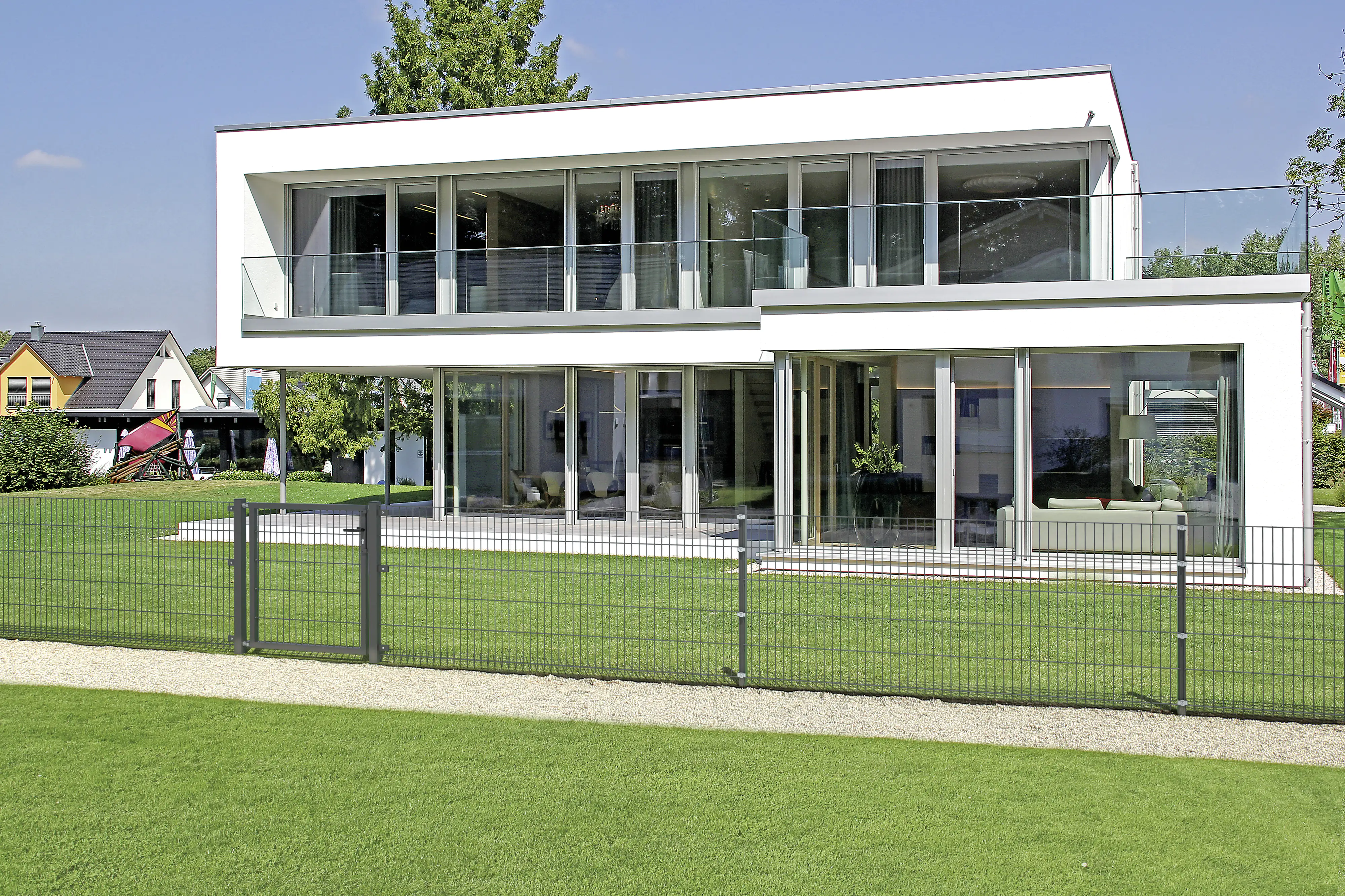 Alberts Eckpfosten mit Flacheisen 200 cm 60 x 60 mm anthrazit