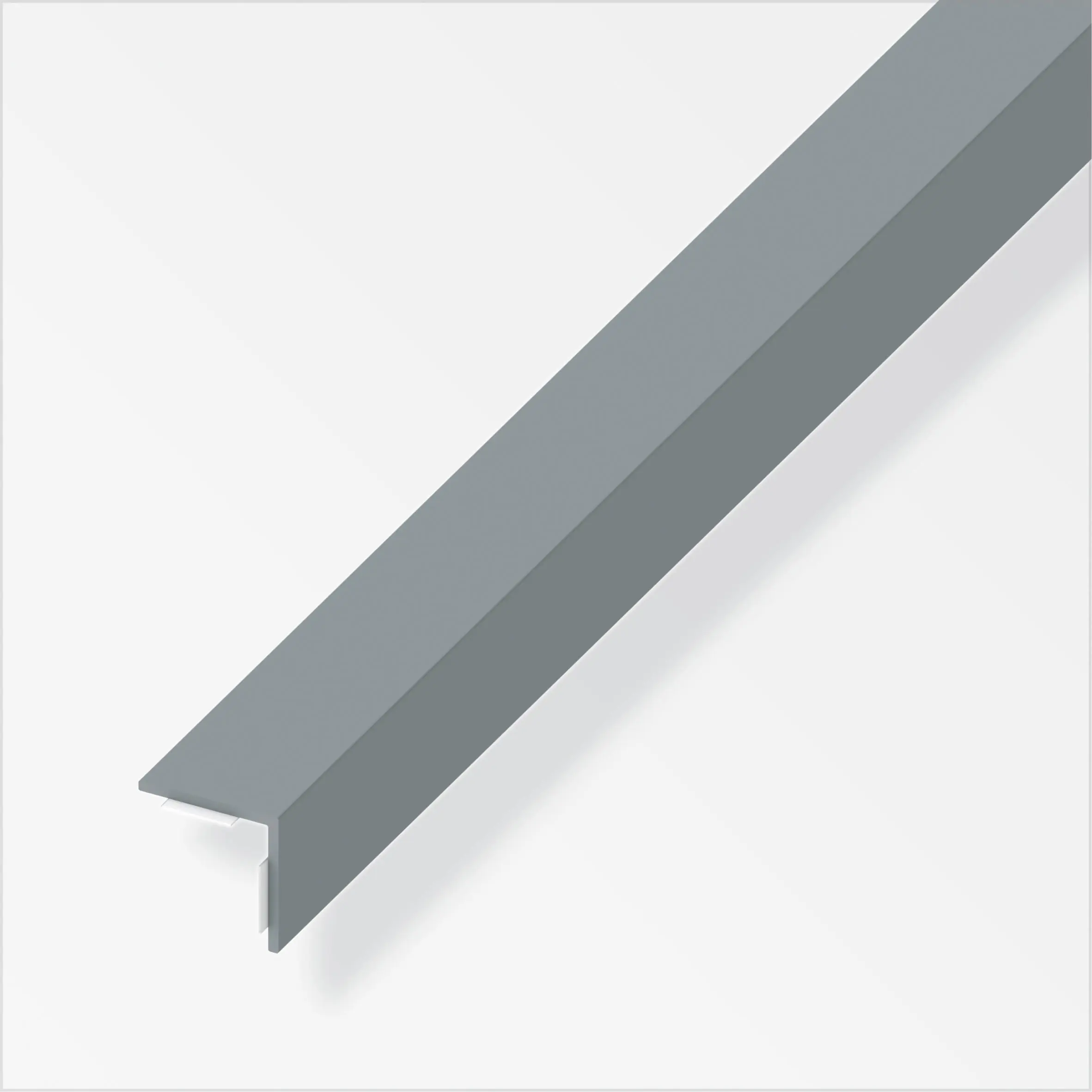 alfer Winkel 1 m, 20 x 20 mm PVC (Kunststoff) glatt grau