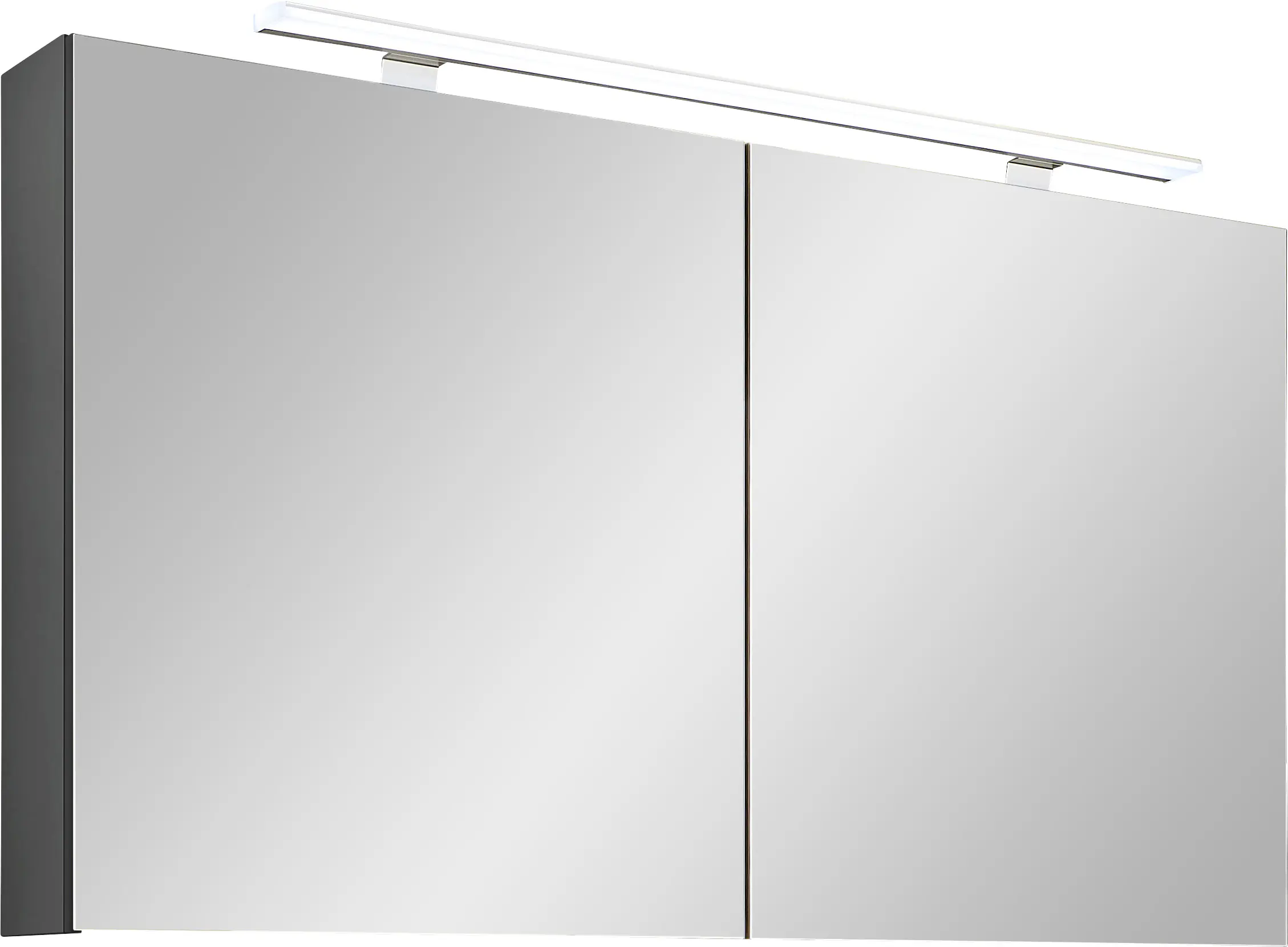 Primaster Spiegelschrank Düsseldorf mit Beleuchtung grau 120 x 70 cm