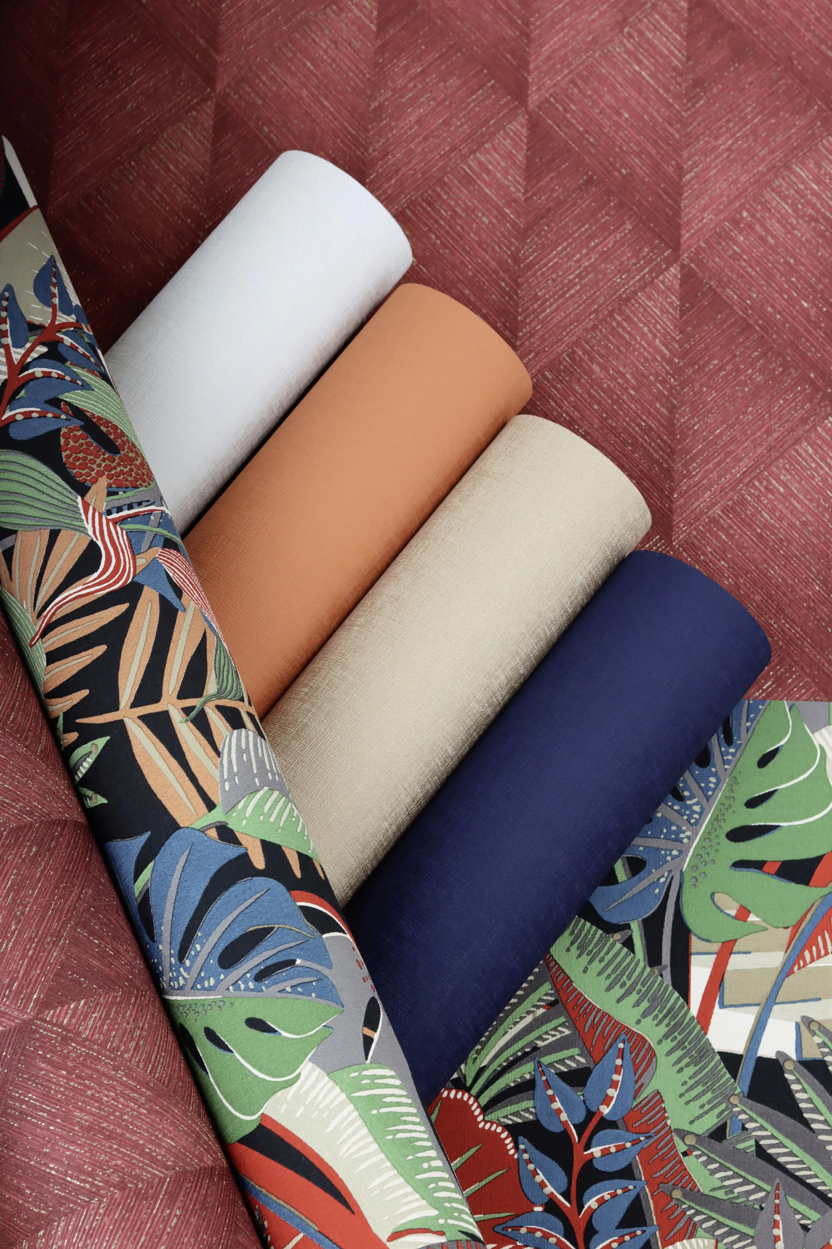 Rasch Vliestapete 687576 Tropical house uni orange, 10,05 x 053 m