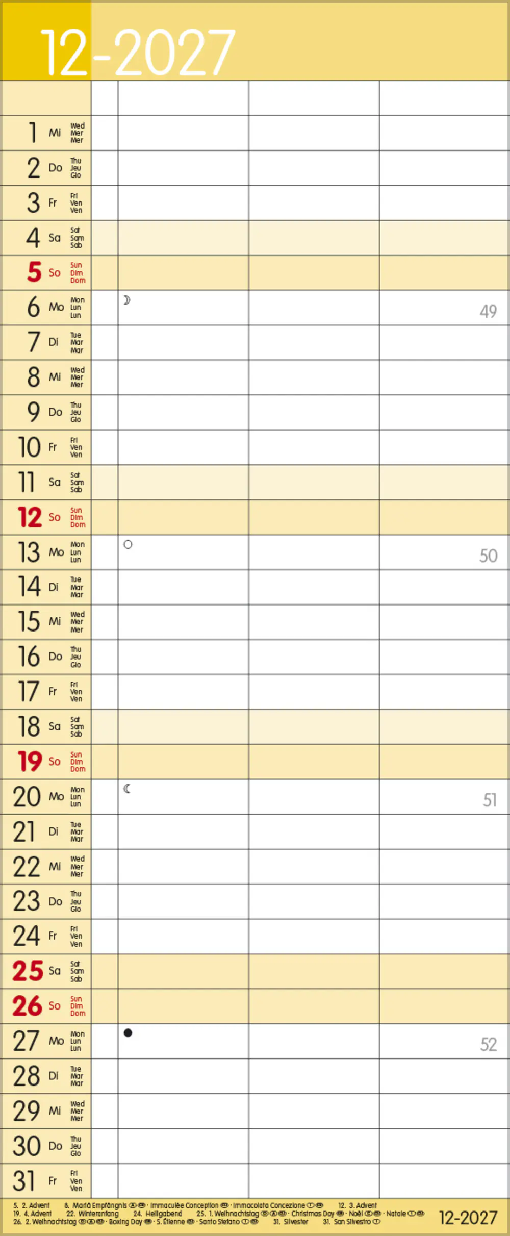 Korsch Kalender Timer for 2 Safran 2027