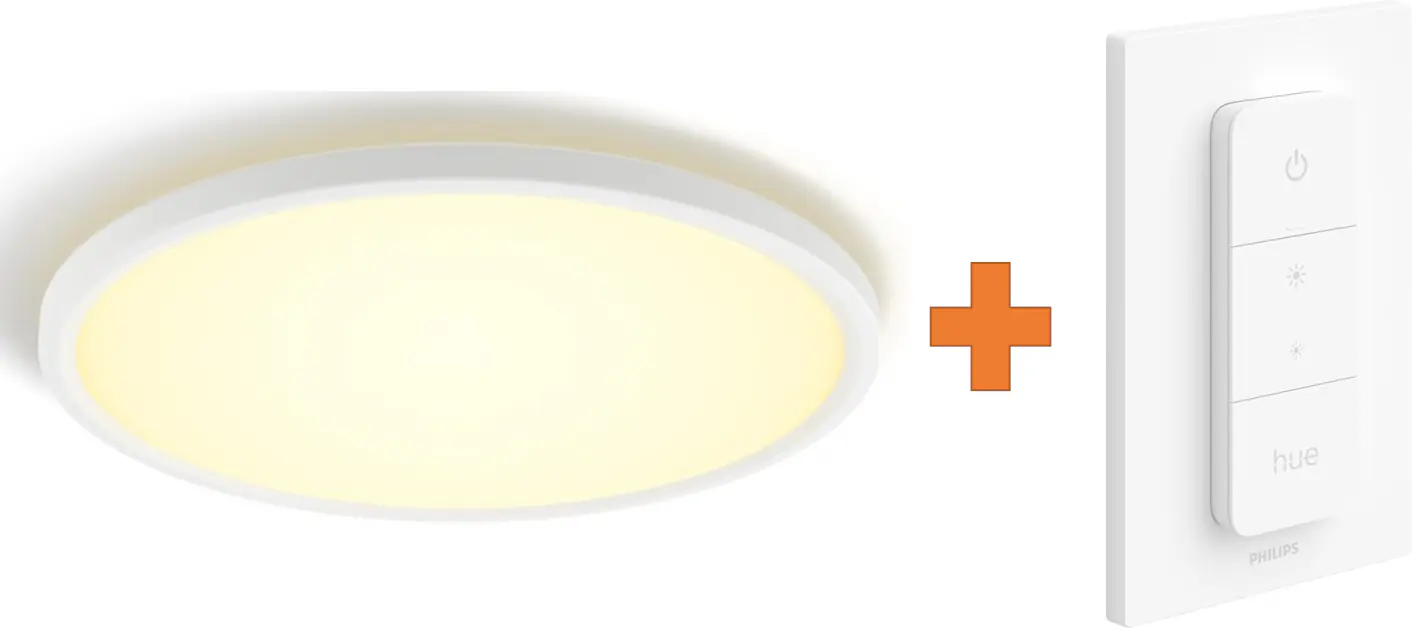 Philips Hue LED Deckenleuchte Tento + Dimmschalter rund weiß Ø 42,1 cm warmweiß-kaltweiß