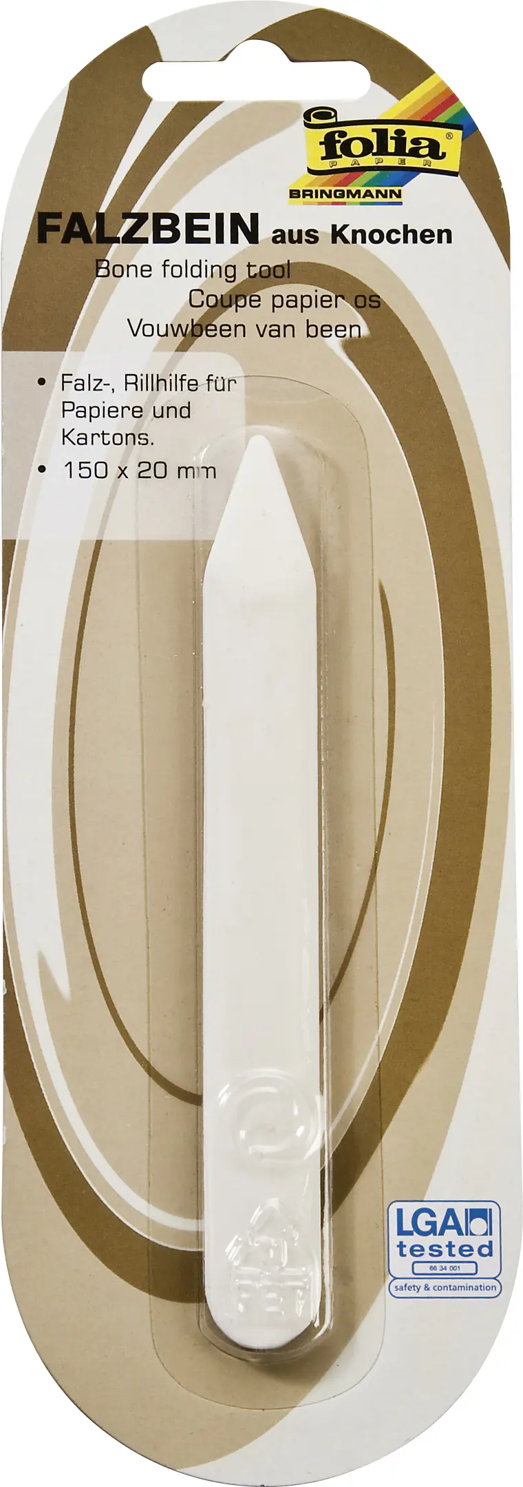 Glorex Falzbein aus Knochen 150 x 20 mm
