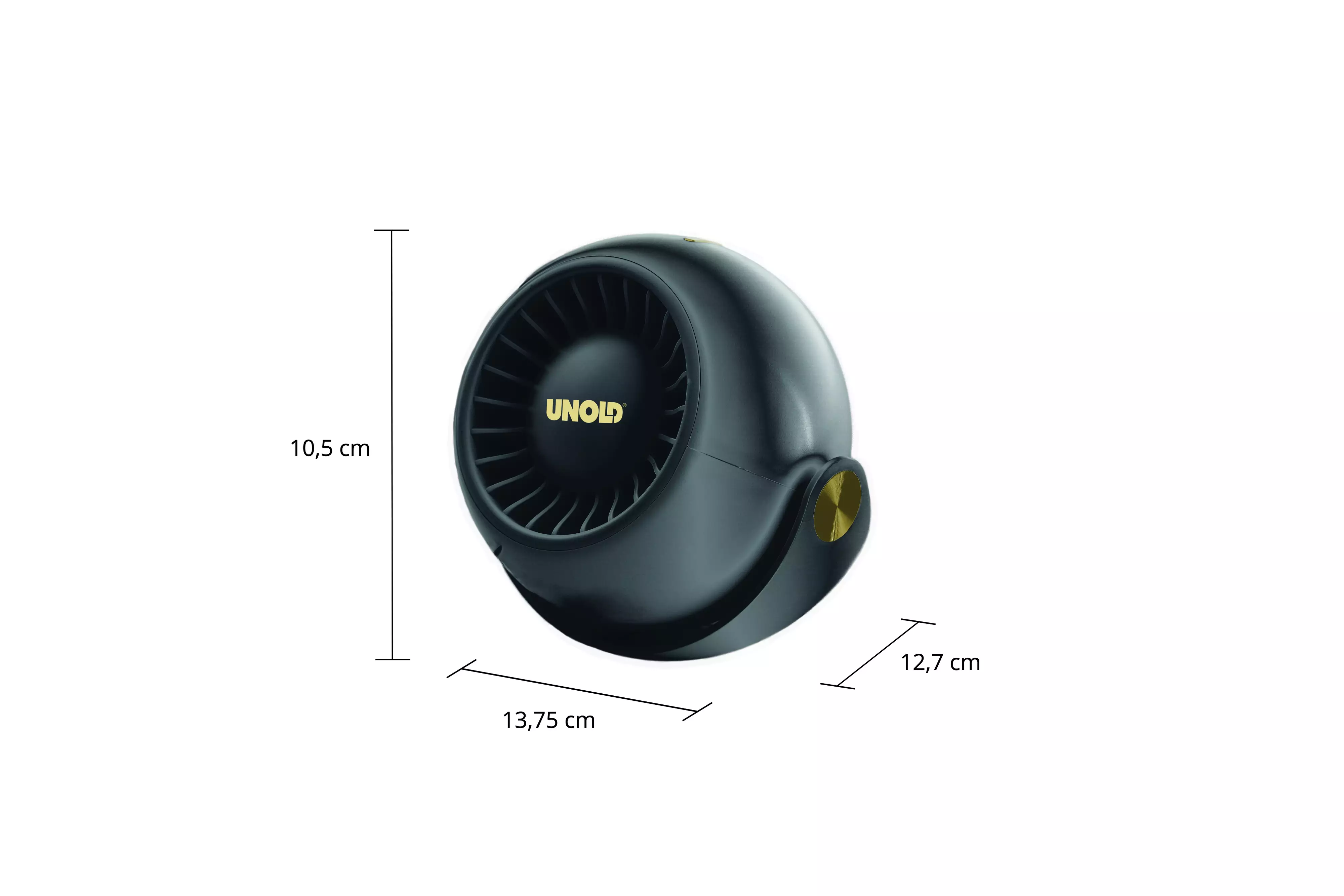 Unold Akku-Ventilator Breezy Bowl Ø 9cm 6W 3 Stufen schwarz