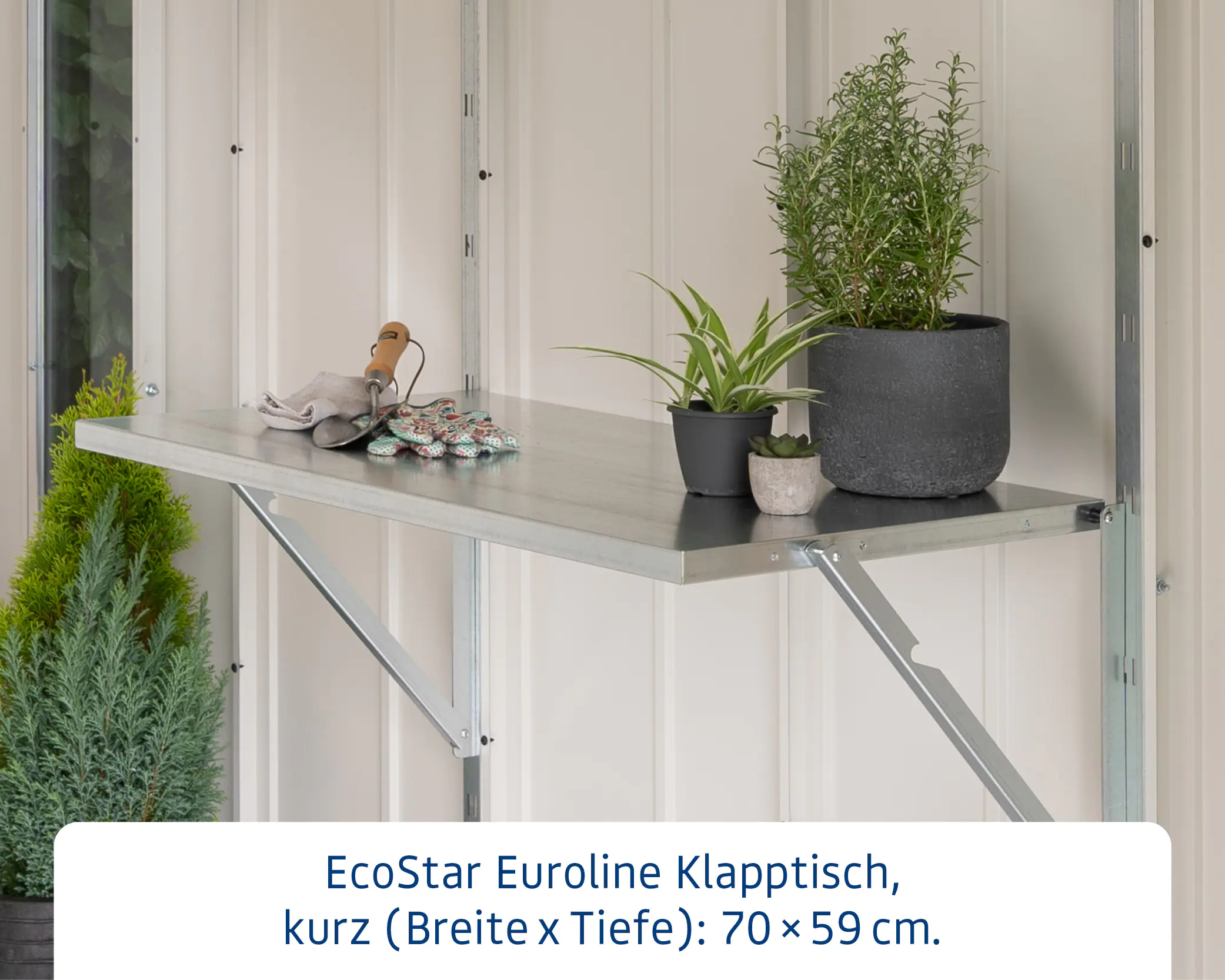 EcoStar Klapptisch 480 für Gerätehaus EcoStar Klapptisch 480 für Gerätehaus