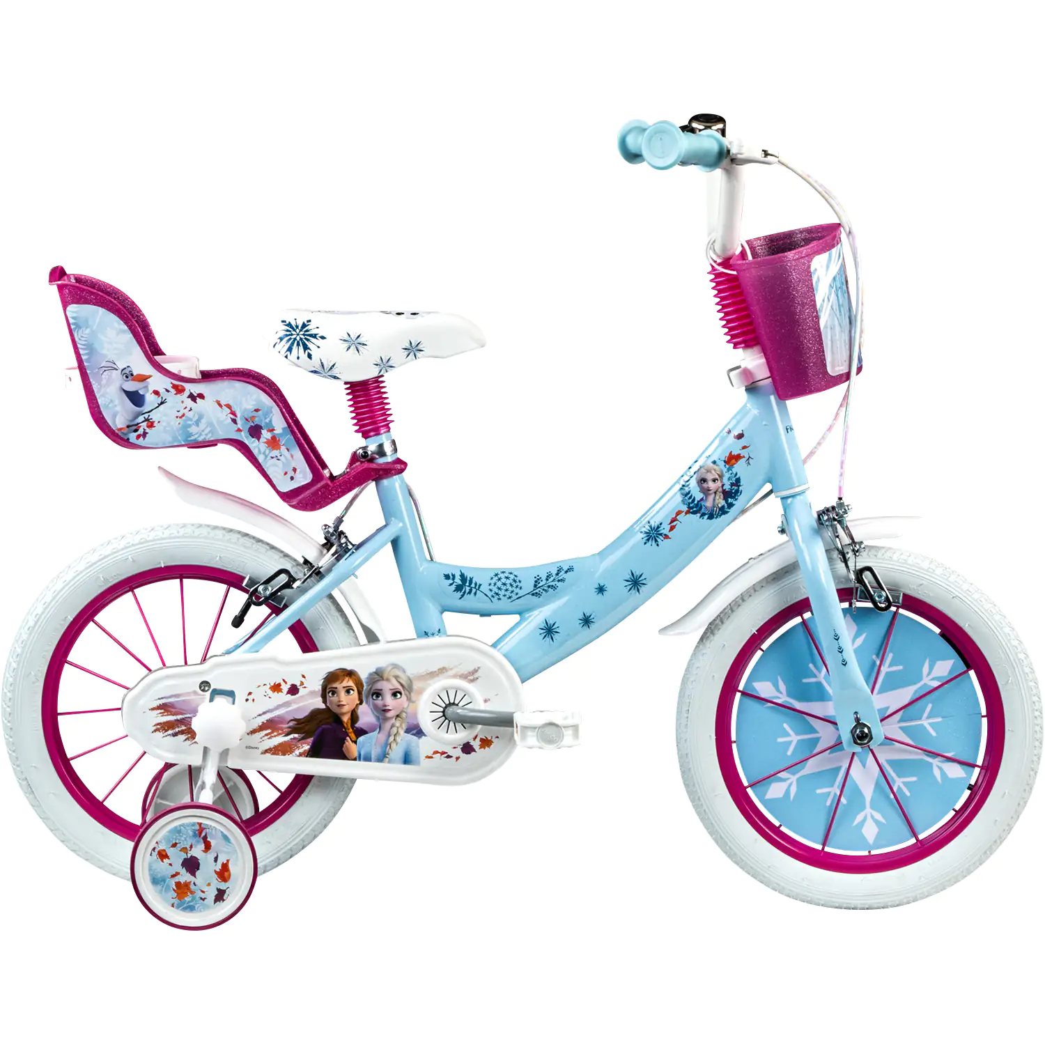 Disney Kinderfahrrad Frozen 2 mit Waverahmen 14 Zoll blau/weiß