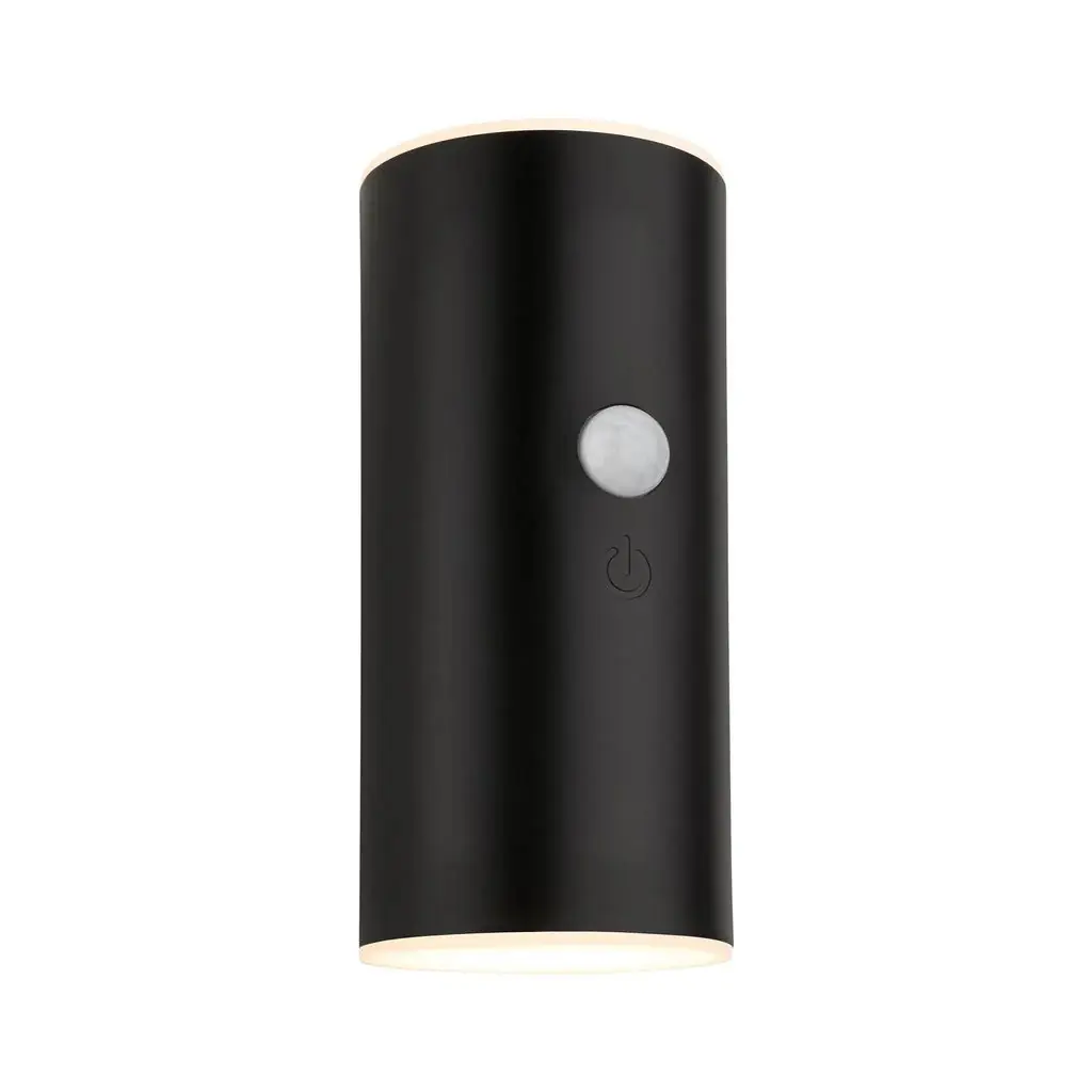 Briloner LED Akku-Außenwandleuchte Suda schwarz 6,5W 700lm warmweiß Bewegungssensor