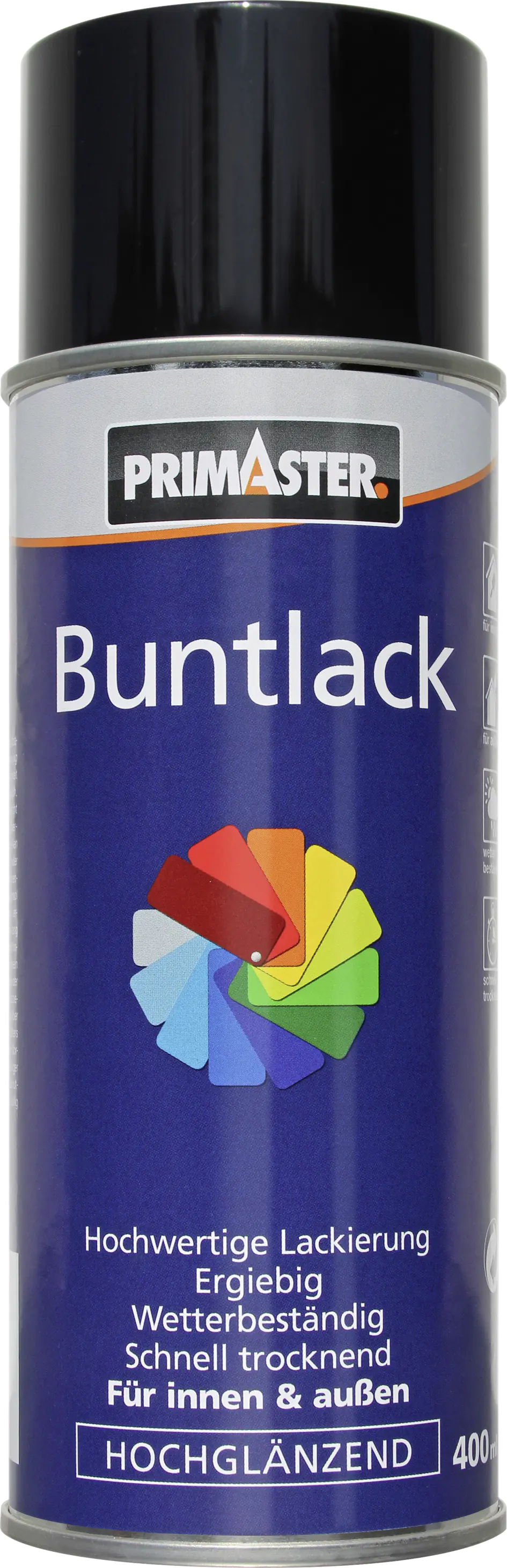 Primaster Lackspray 400 ml verkehrsschwarz hochglänzend