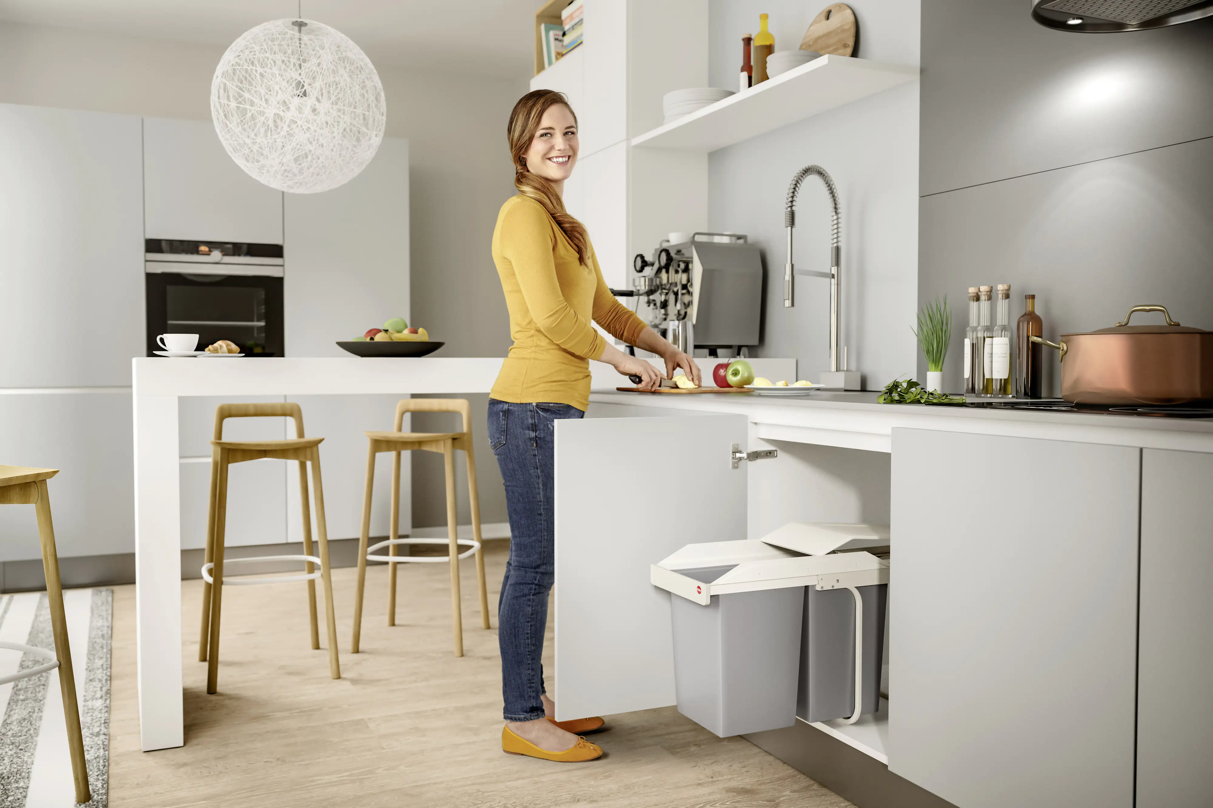 Hailo Einbauabfalleimer Multi-Box 2 x 14 L