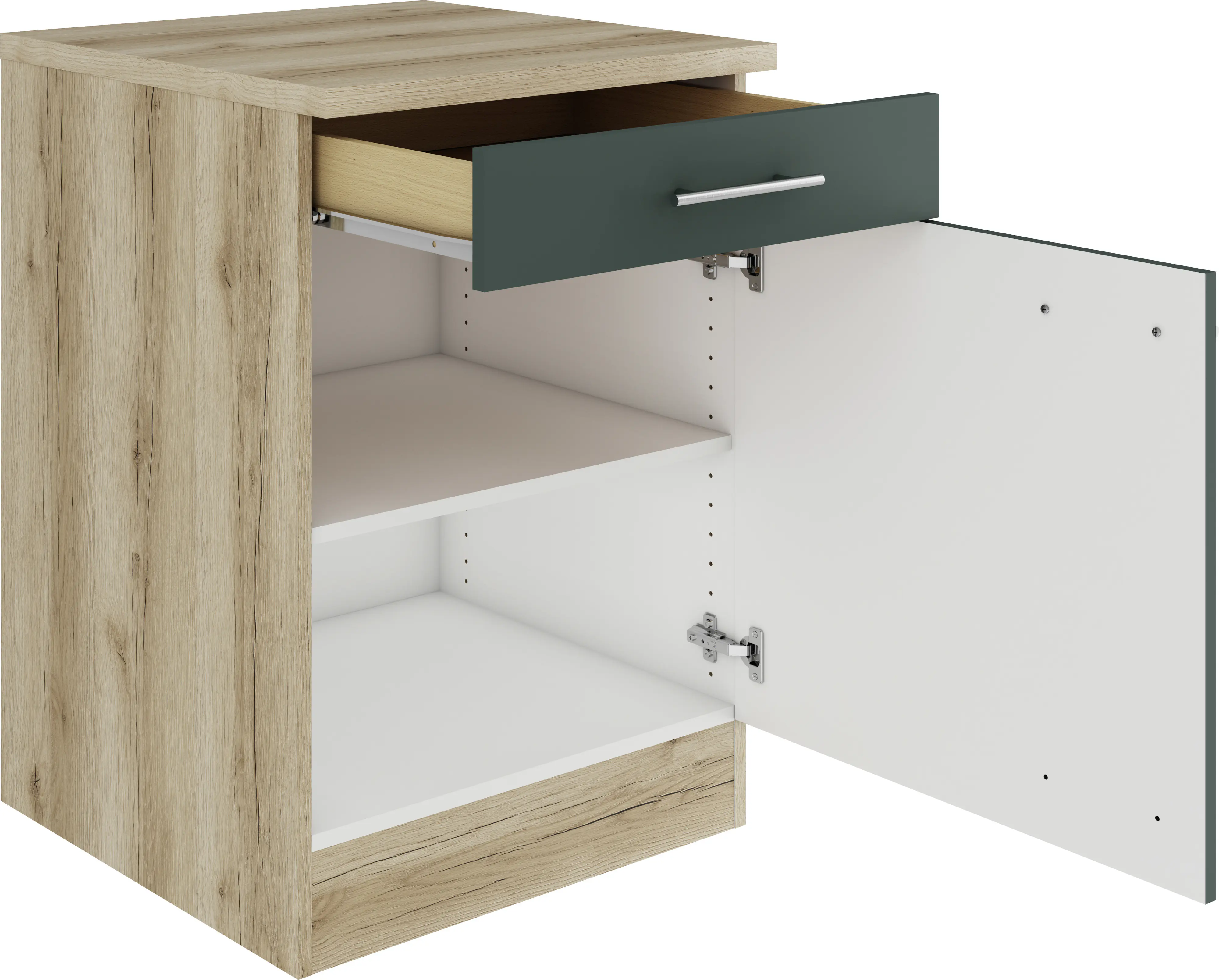 Optifit Unterschrank Savona 405 steingrün/eiche 60 cm