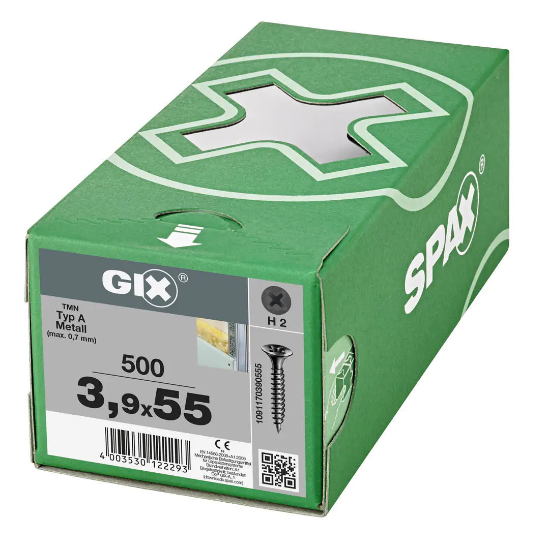 Spax Trockenbauschrauben 3.9 x 55 mm PH 2 Feingewinde - 500 Stk.