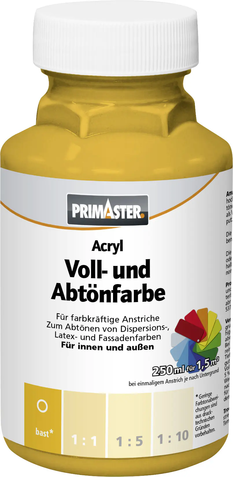 Primaster Voll- und Abtönfarbe 250 ml bast matt Primaster Voll- und Abtönfarbe 250 ml bast matt