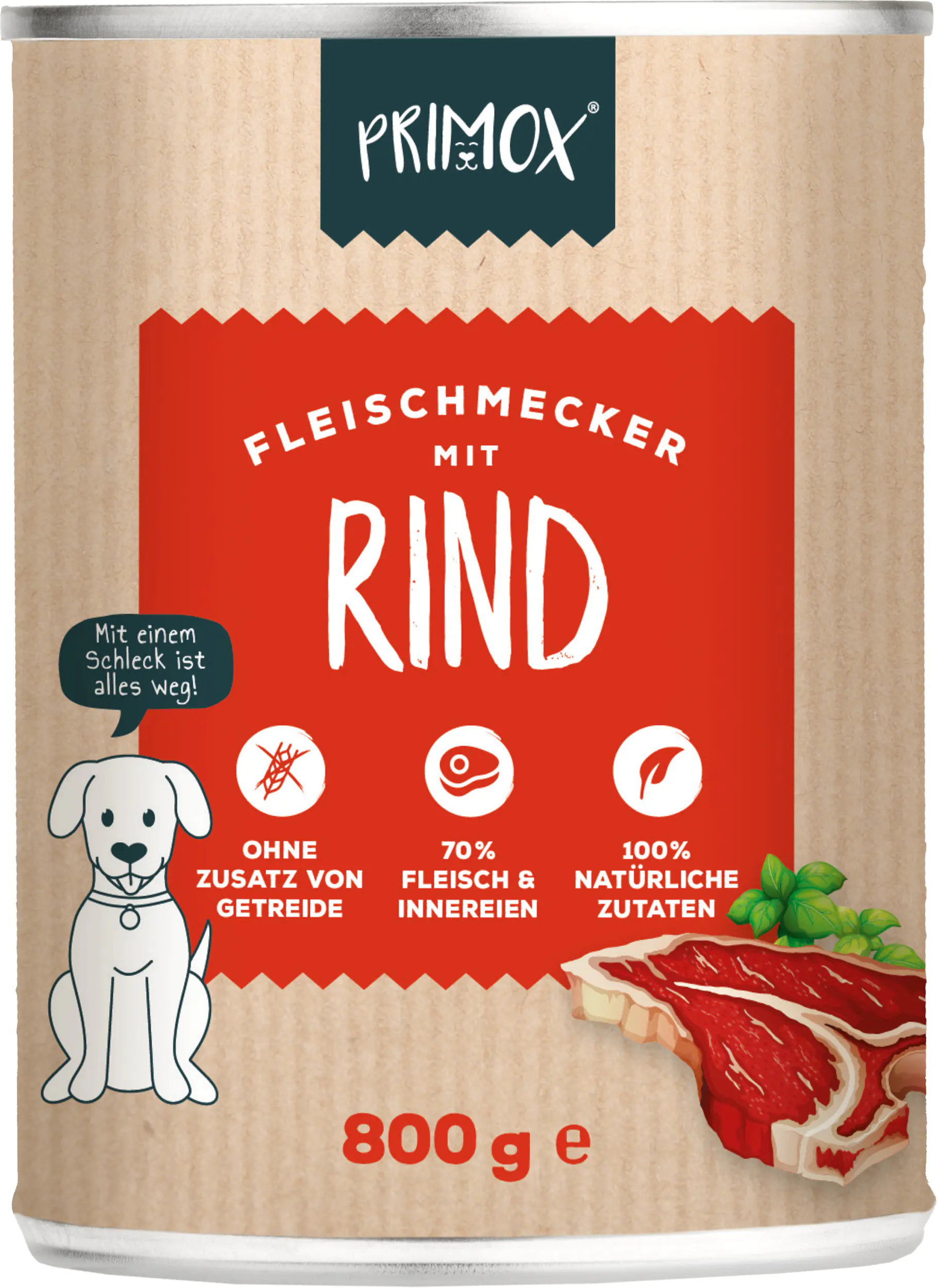 Primox Nassfutter für Hunde Rind 800 g kaufen Globus Baumarkt