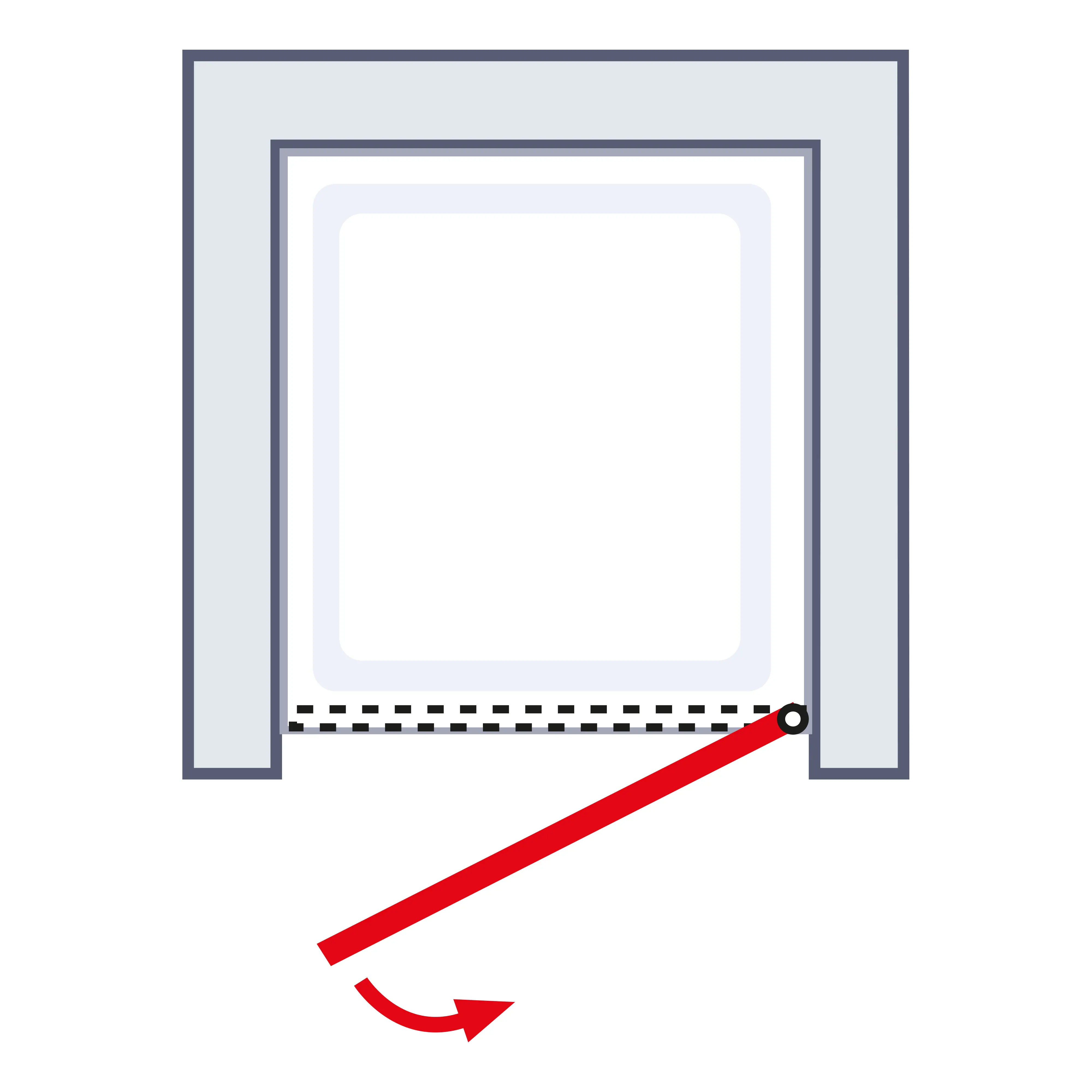 Schulte Drehtür in Nische Alexa Style 2.0 90 x 192 cm mattschwarz
