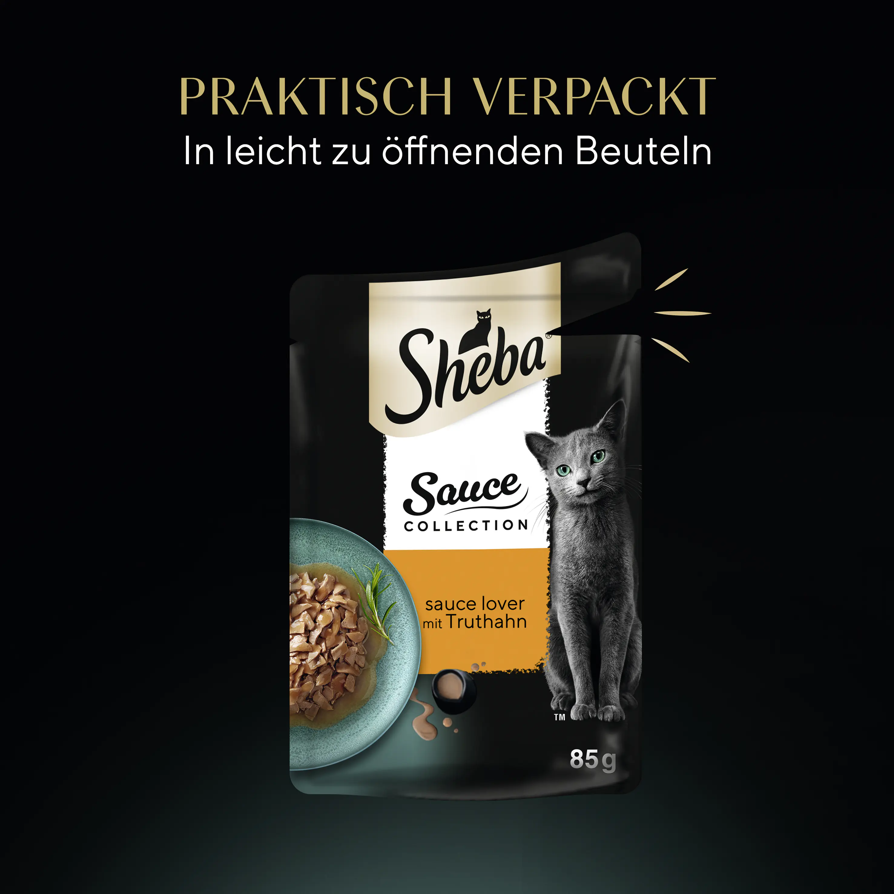 Sheba Pouch Katzennassfutter Adult 85 g Truthahn 