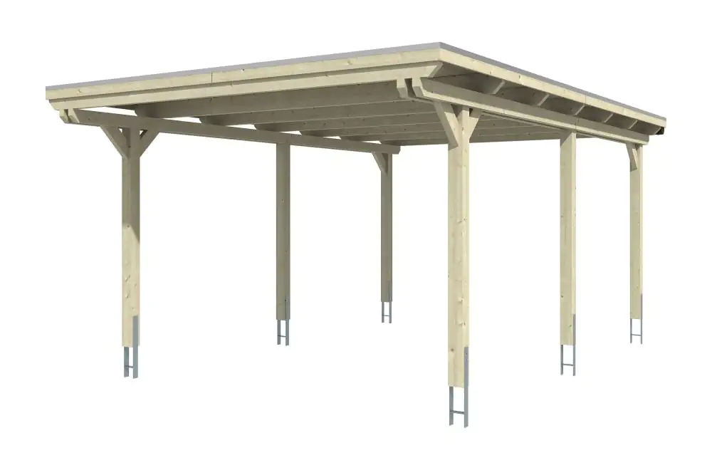 SKAN HOLZ Carport Emsland 404 x 604 cm mit Aluminiumdach, natur SKAN HOLZ Carport Emsland 404 x 604 cm mit Aluminiumdach, natur