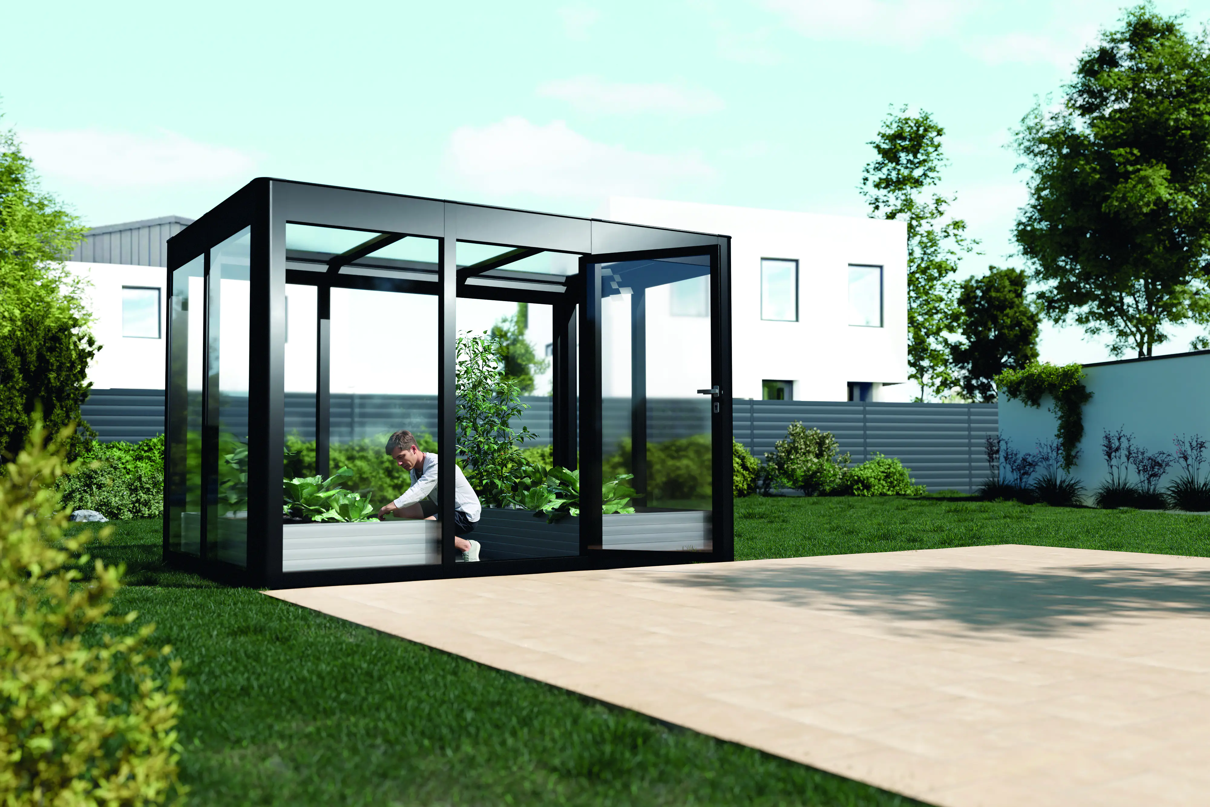 SunElements SunGarden Gartenhaus Infinity 3.2 338 x 233 cm anthrazit-metallic