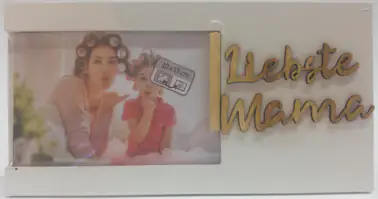 Portrait Bilderrahmen Beste Mama weiß, 10 x 15 cm