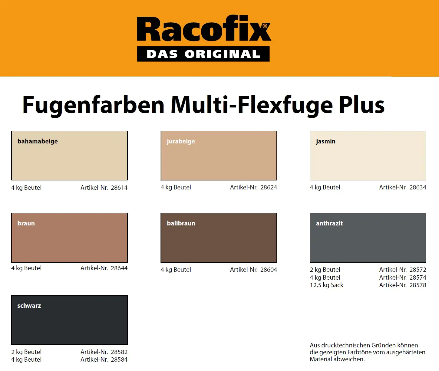 Racofix Multi Flexfuge PLUS 2 - 12 mm jasmin 4 kg Racofix Multi Flexfuge PLUS 2 - 12 mm jasmin 4 kg