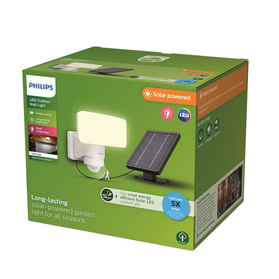 Philips Solar Wandleuchte Tylus weiß 18,5 x 21 x 17 cm warmweiß Philips Solar Wandleuchte Tylus weiß 18,5 x 21 x 17 cm warmweiß