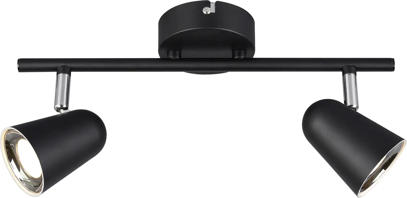 Reality Leuchten 2er LED Balken Toulouse schwarz matt