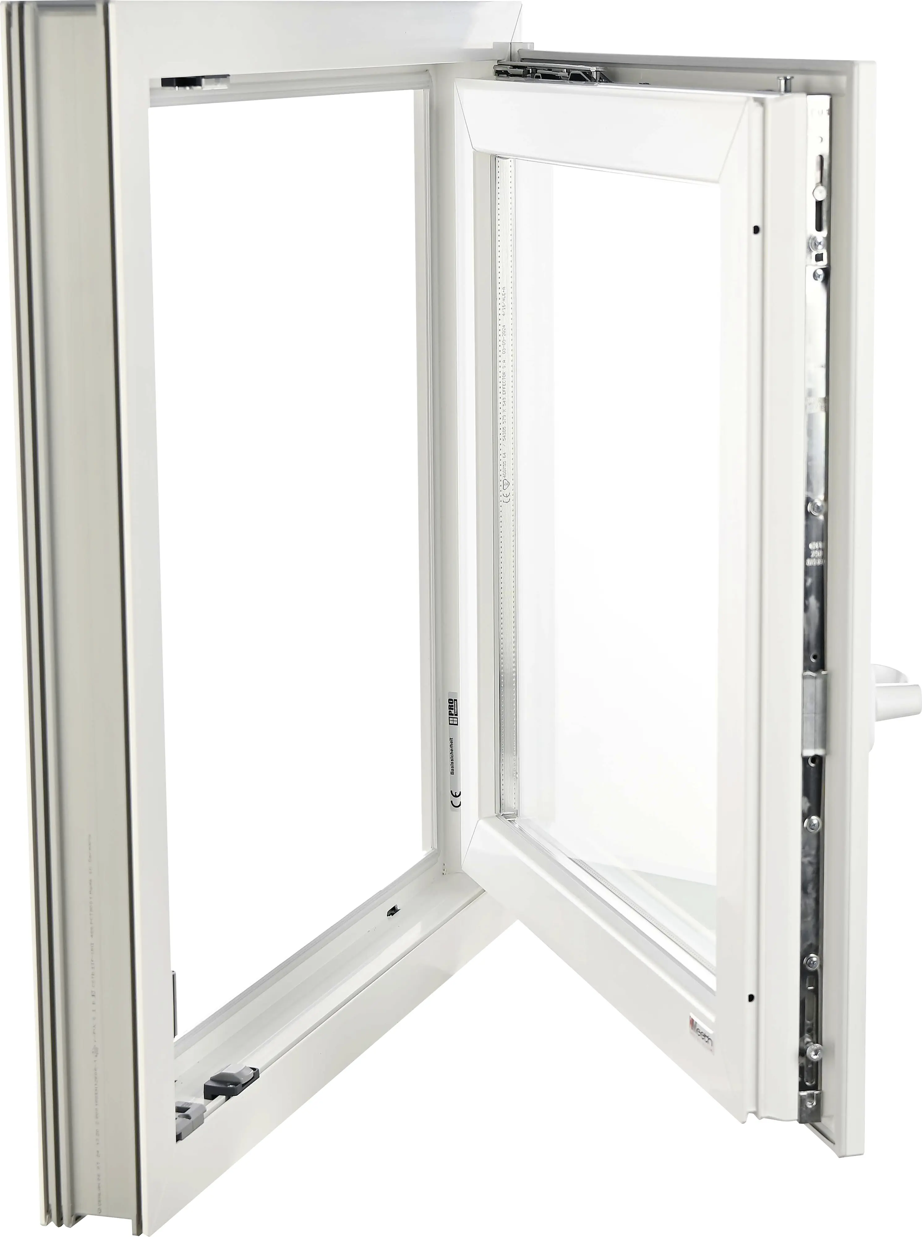 Kunststofffenster Dreh-Kipp, DIN rechts, weiß, Serie G74/2, Modell 01 Kunststofffenster Dreh-Kipp, DIN rechts, weiß, Serie G74/2, Modell 01