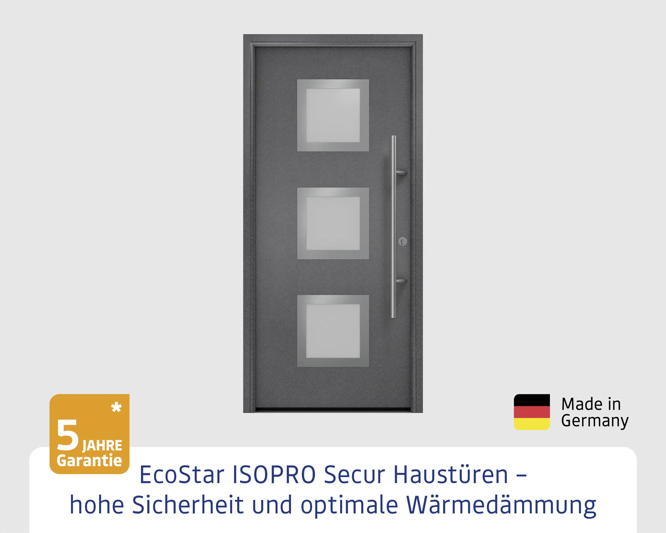 EcoStar Haustür ISOPRO Secur IPS 810S RC2 anthrazit metallic 110 x 210 cm EcoStar Haustür ISOPRO Secur IPS 810S RC2 anthrazit metallic 110 x 210 cm