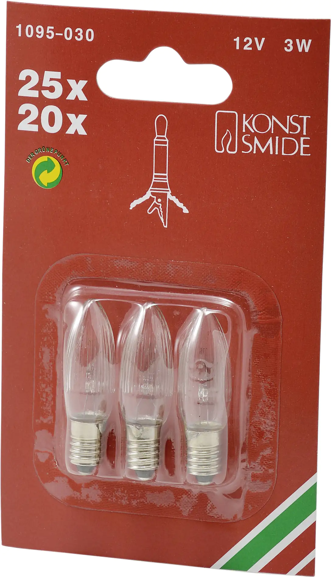 Konstsmide Ersatzbirne klar warmweiß 3er Blister Konstsmide Ersatzbirne klar warmweiß 3er Blister