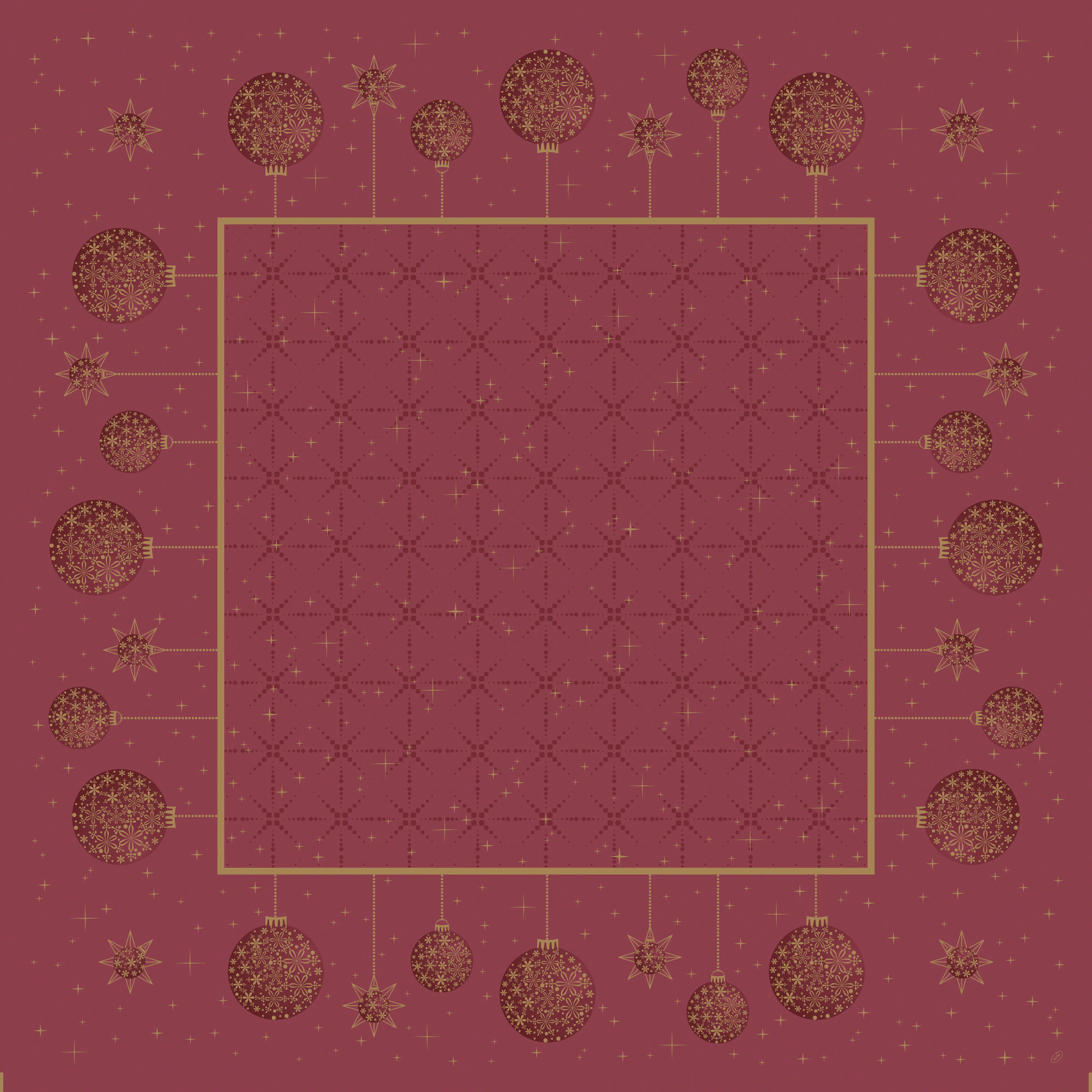 Duni Mitteldecke gilded bauble 84 x 84 cm