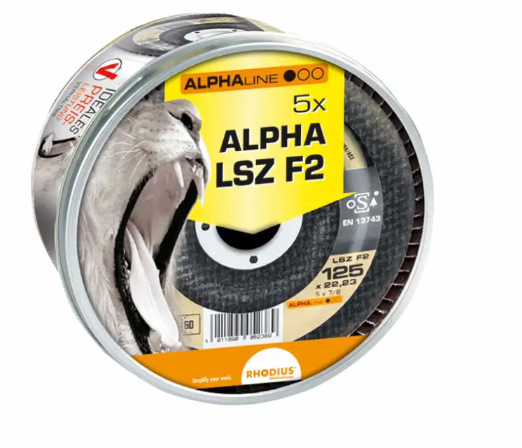 Rhodius Schleifscheibe LSZ F2 K40 Stahl Ø 115 mm Bohrung 22,23 mm 5 Stück