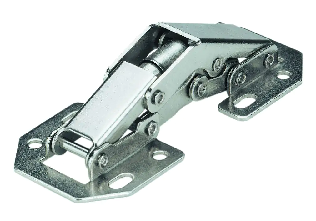 Hettich Mini-Aufschraubscharnier mit Feder 77 x 33 mm 6 Stück