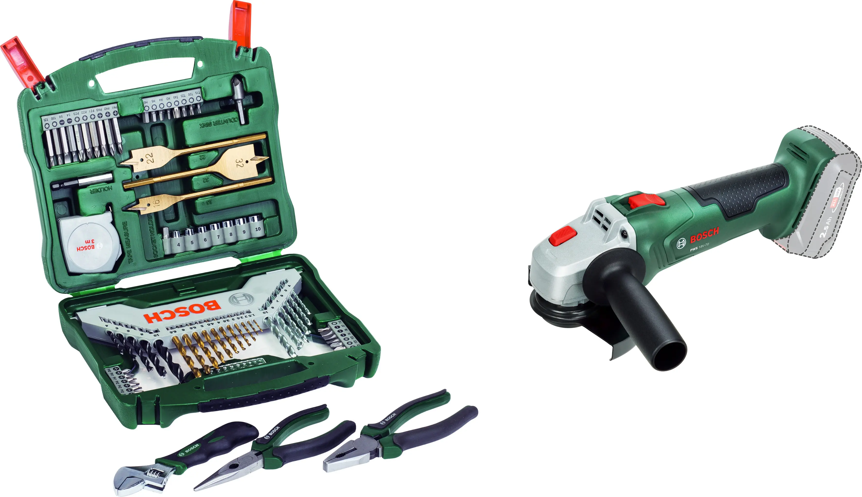 Bosch Akku-Winkelschleifer PWS 18V-70 125 mm Solo Bosch Akku-Winkelschleifer PWS 18V-70 125 mm Solo