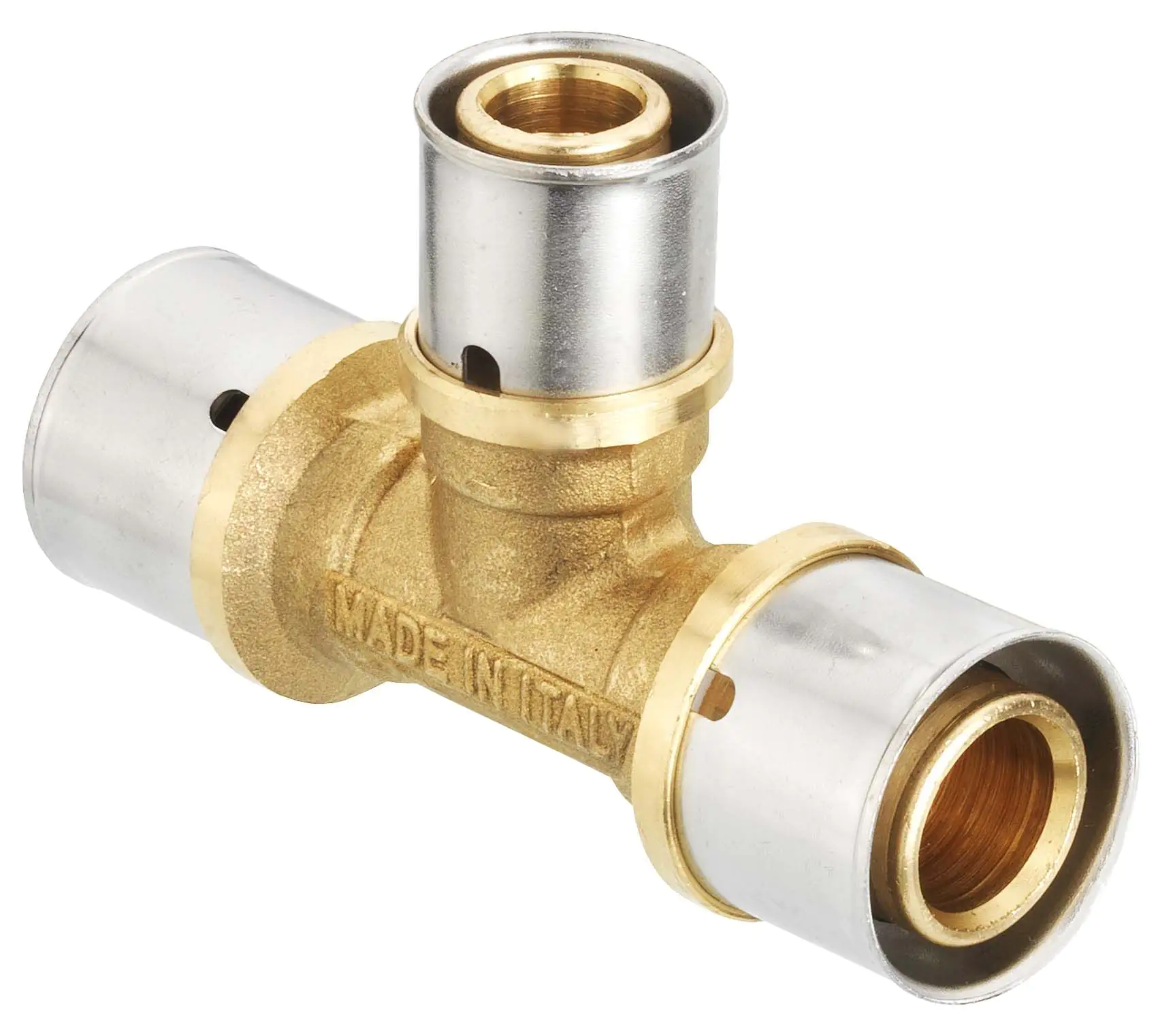 Cornat Press-T-Stück komplett Messing/Edelstahl, ø 20 mm, ø 16 mm