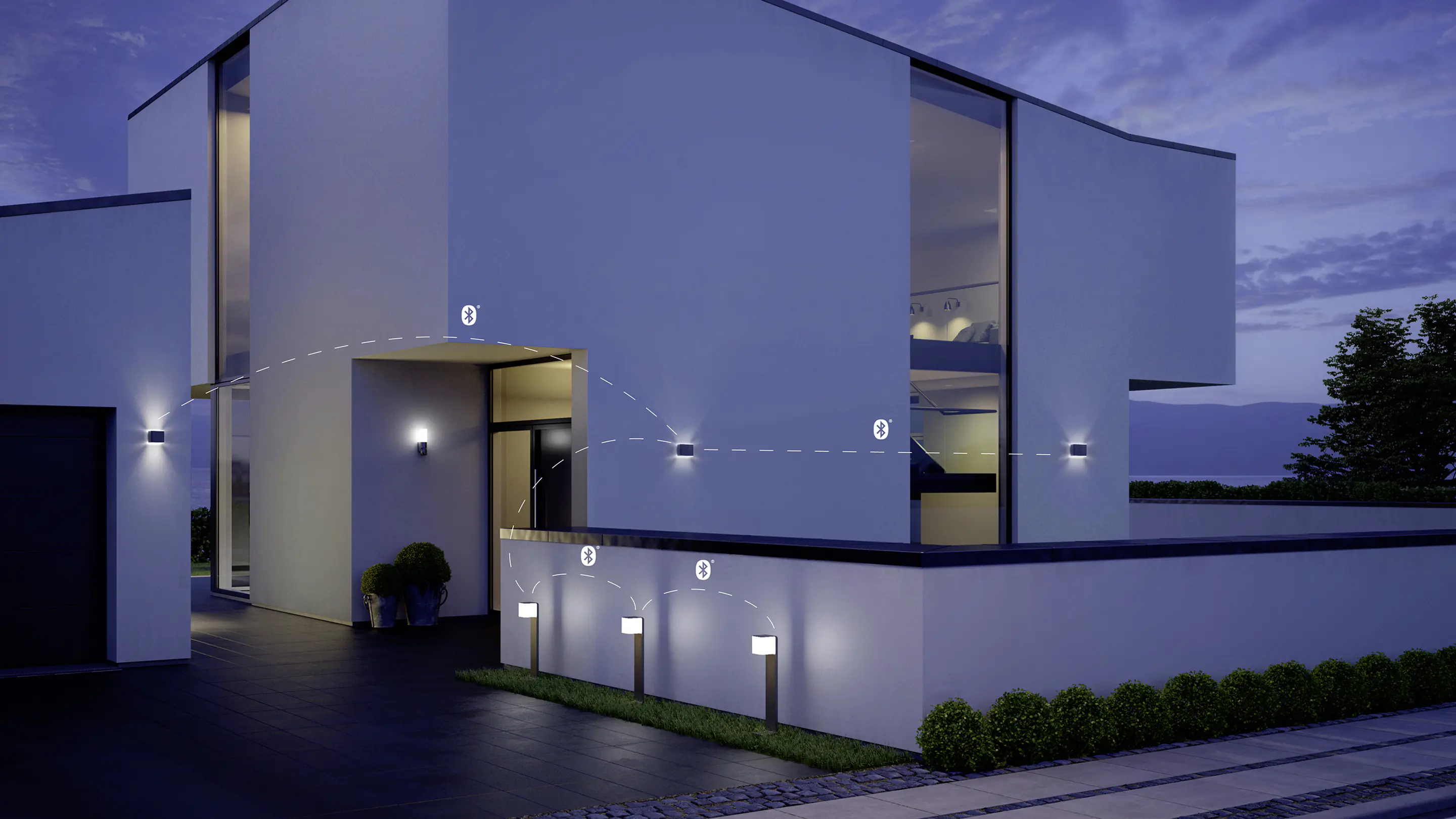 Steinel Außenleuchte L 830 C Anthrazit mit Bluetooth Connect